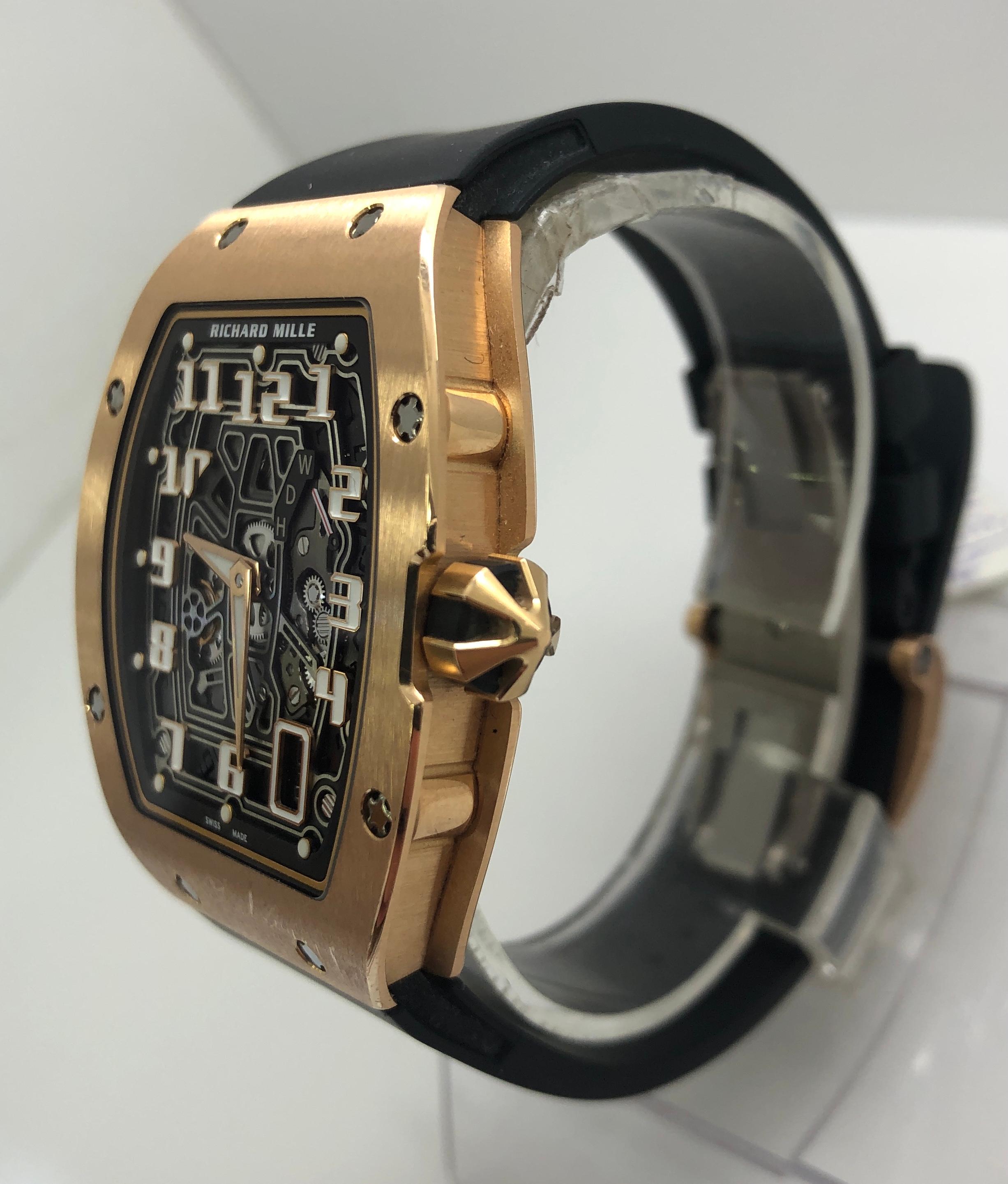 Richard Mille 67-01 Mens  Rose Gold Watch

will fit up to 9 inch wrist

new box papers

shop with confidence