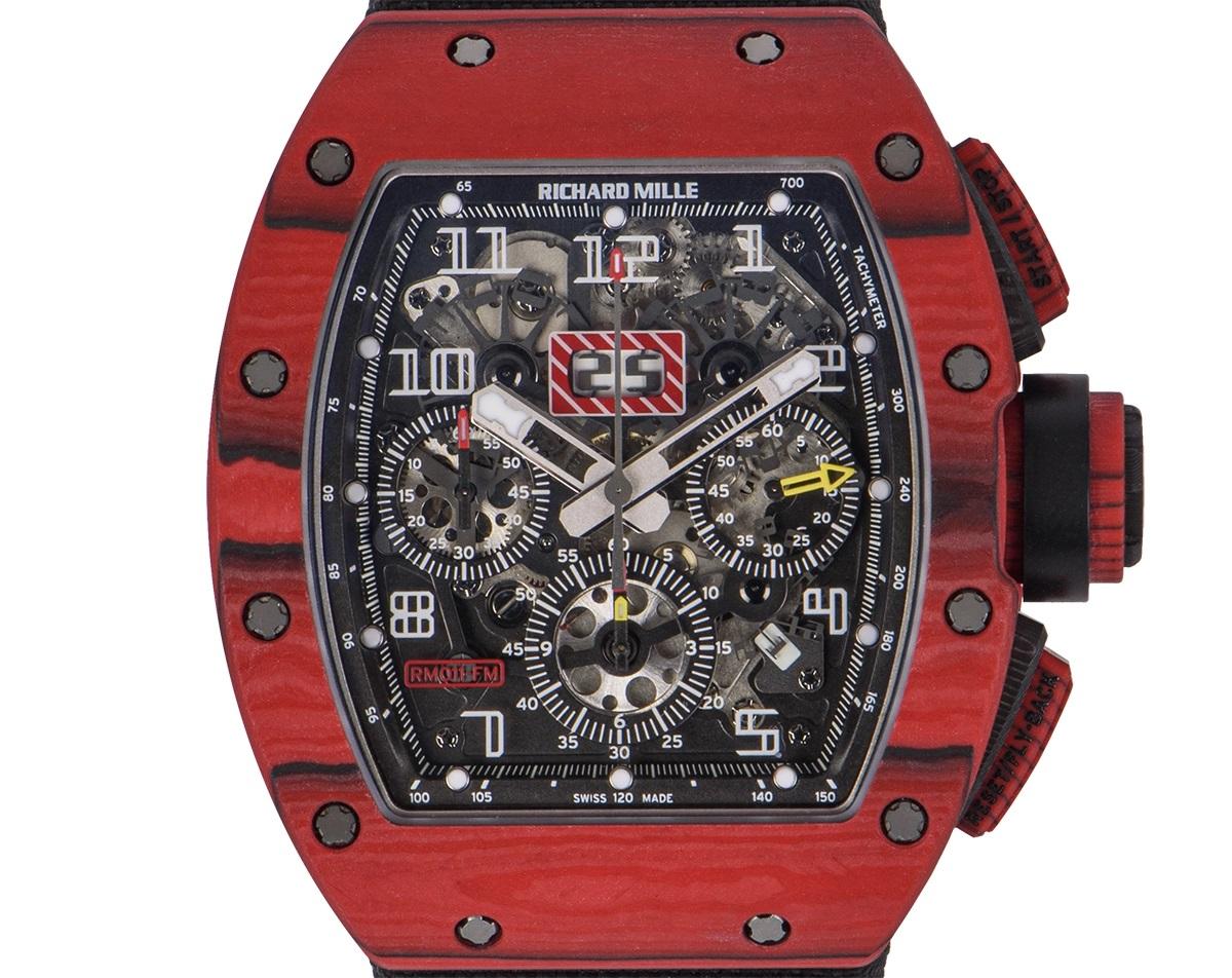 Richard Mille Automatic Flyback Chronograph Felipe Massa Red Quartz TPT RM 011-F 1