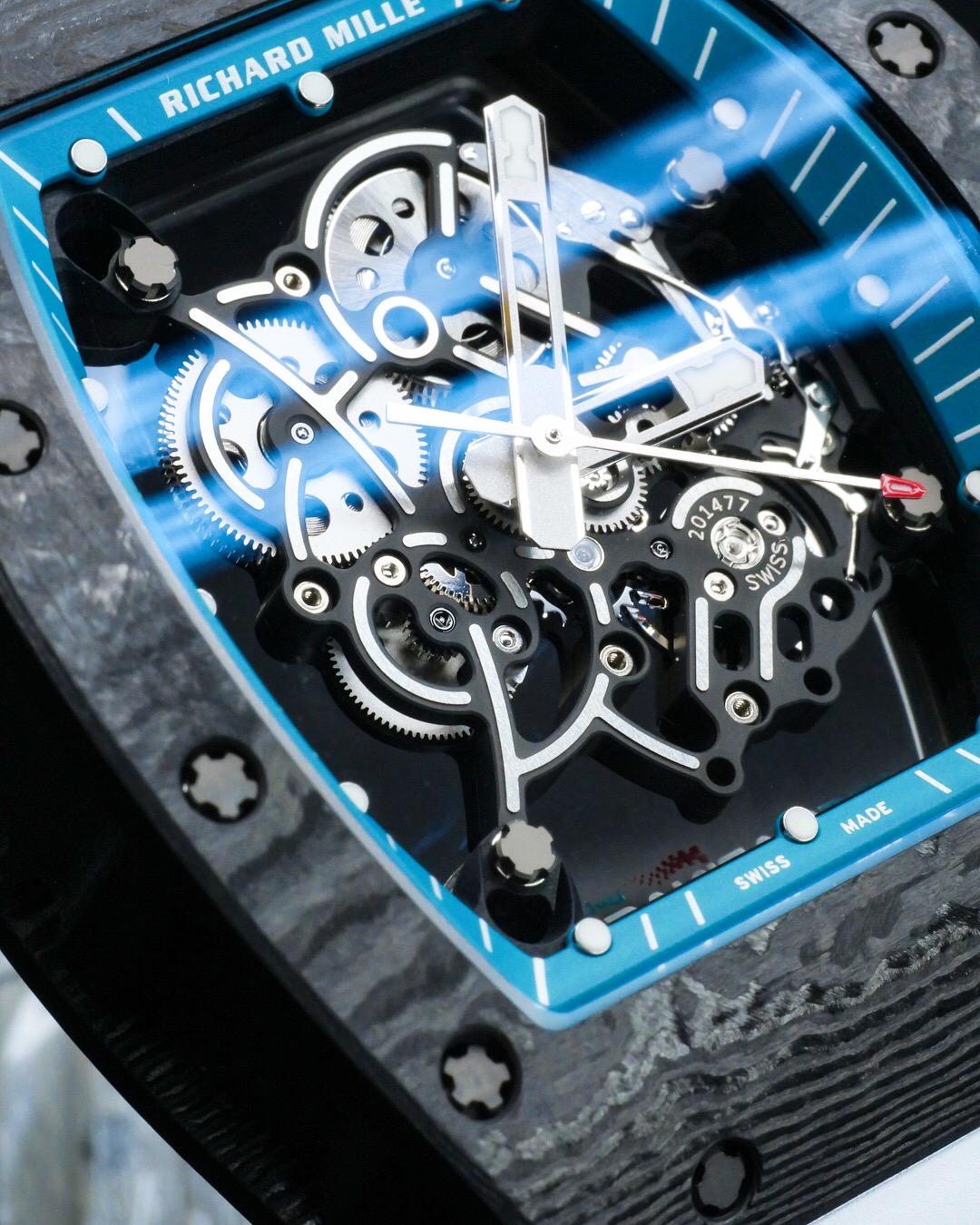 Richard Mille carbon fibre RM 055 Yas Marina Automatic Wristwatch For Sale 2