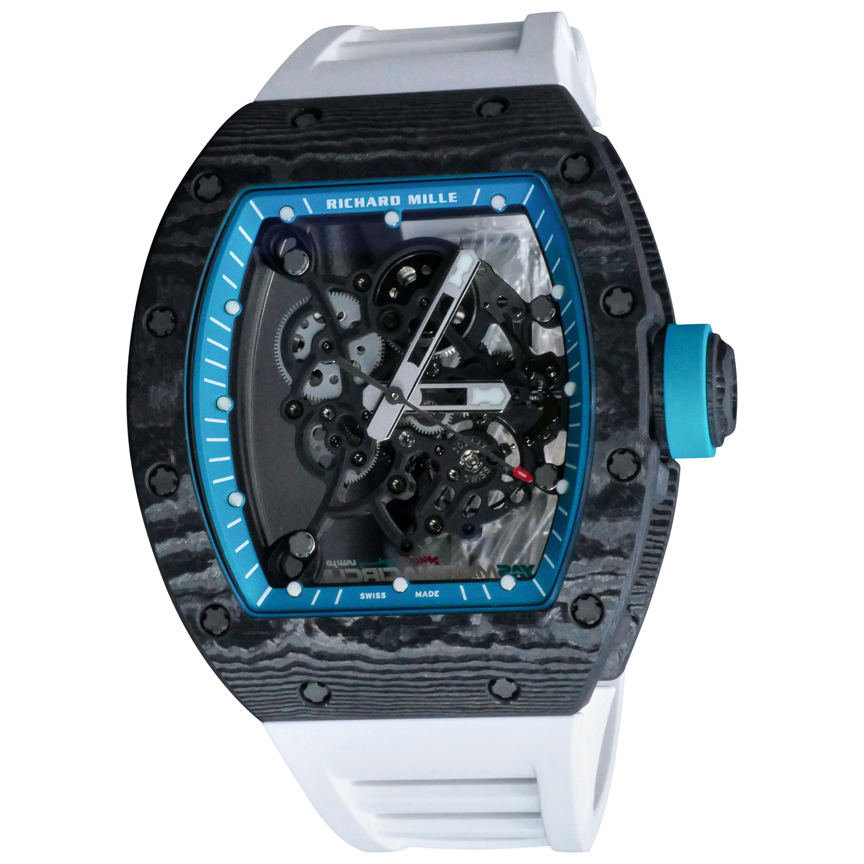 Richard Mille carbon fibre RM 055 Yas Marina Automatic Wristwatch For Sale