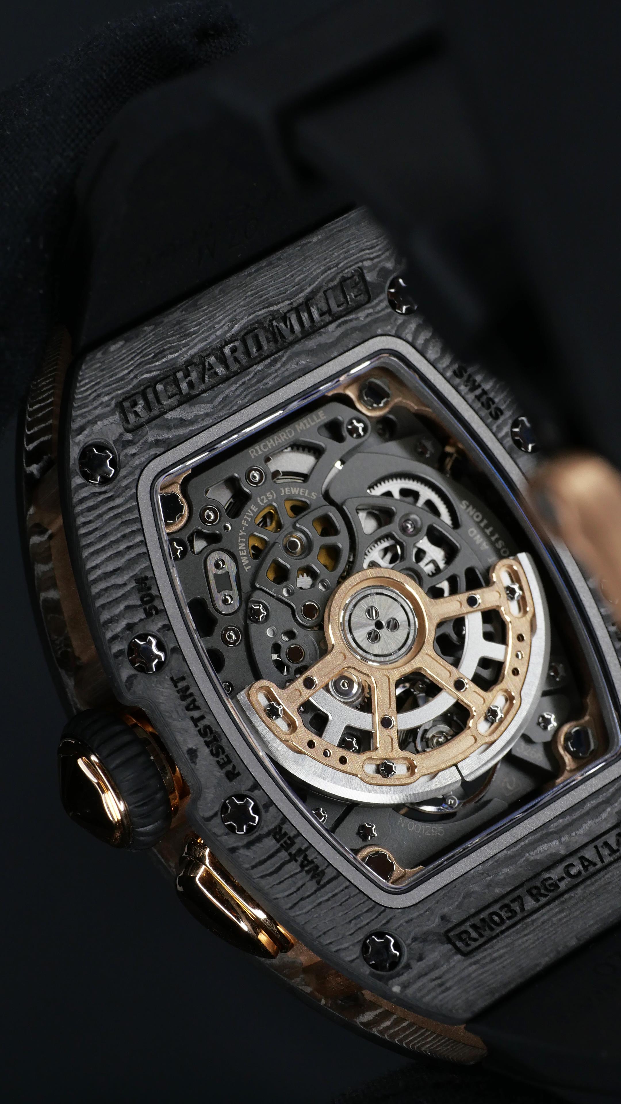 Richard Mille Carbon TPT RM037 Skeletonised automatic wristwatch  For Sale 8