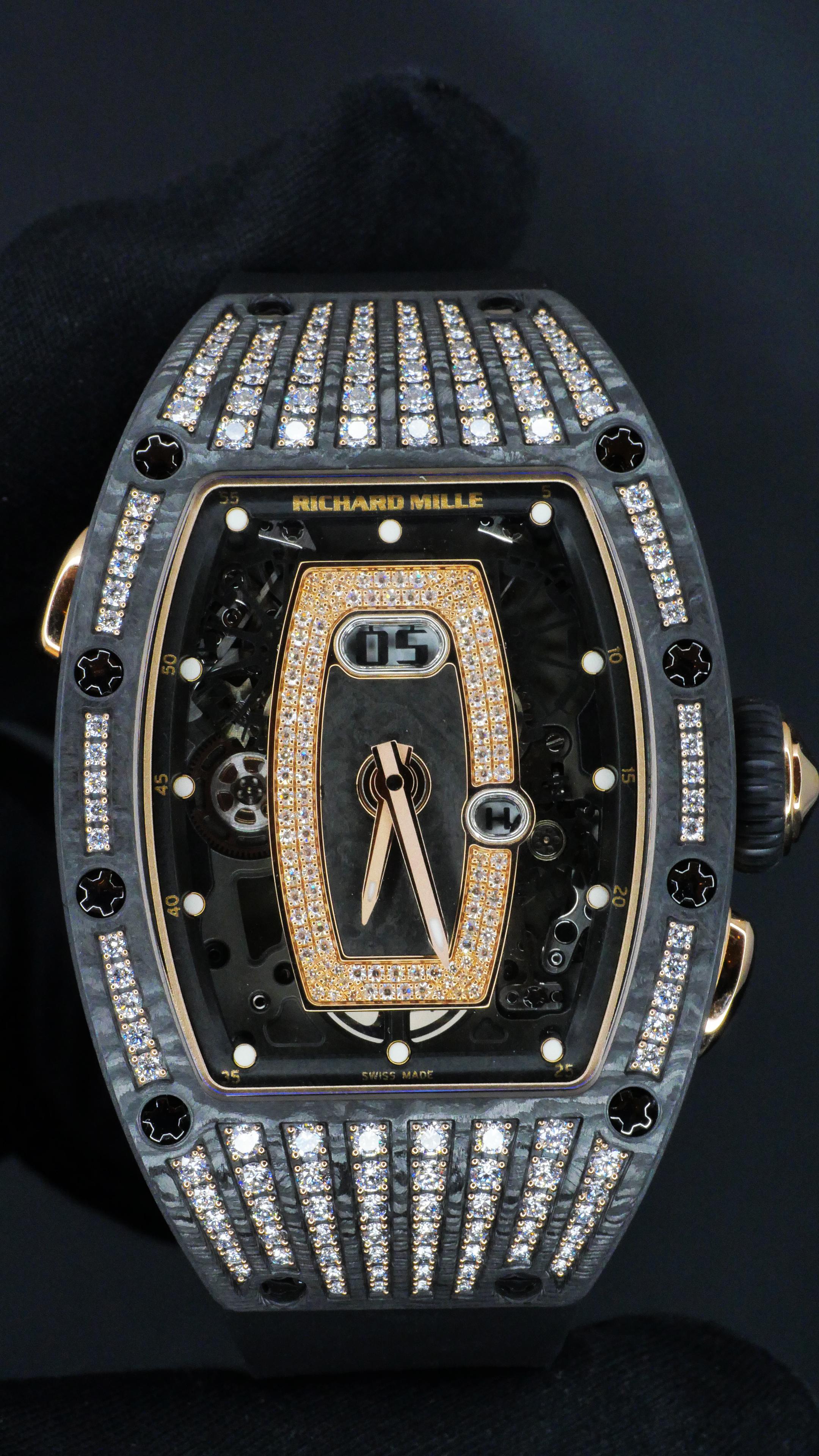 Richard Mille Carbon TPT RM037 Skeletonised automatic wristwatch  For Sale 4