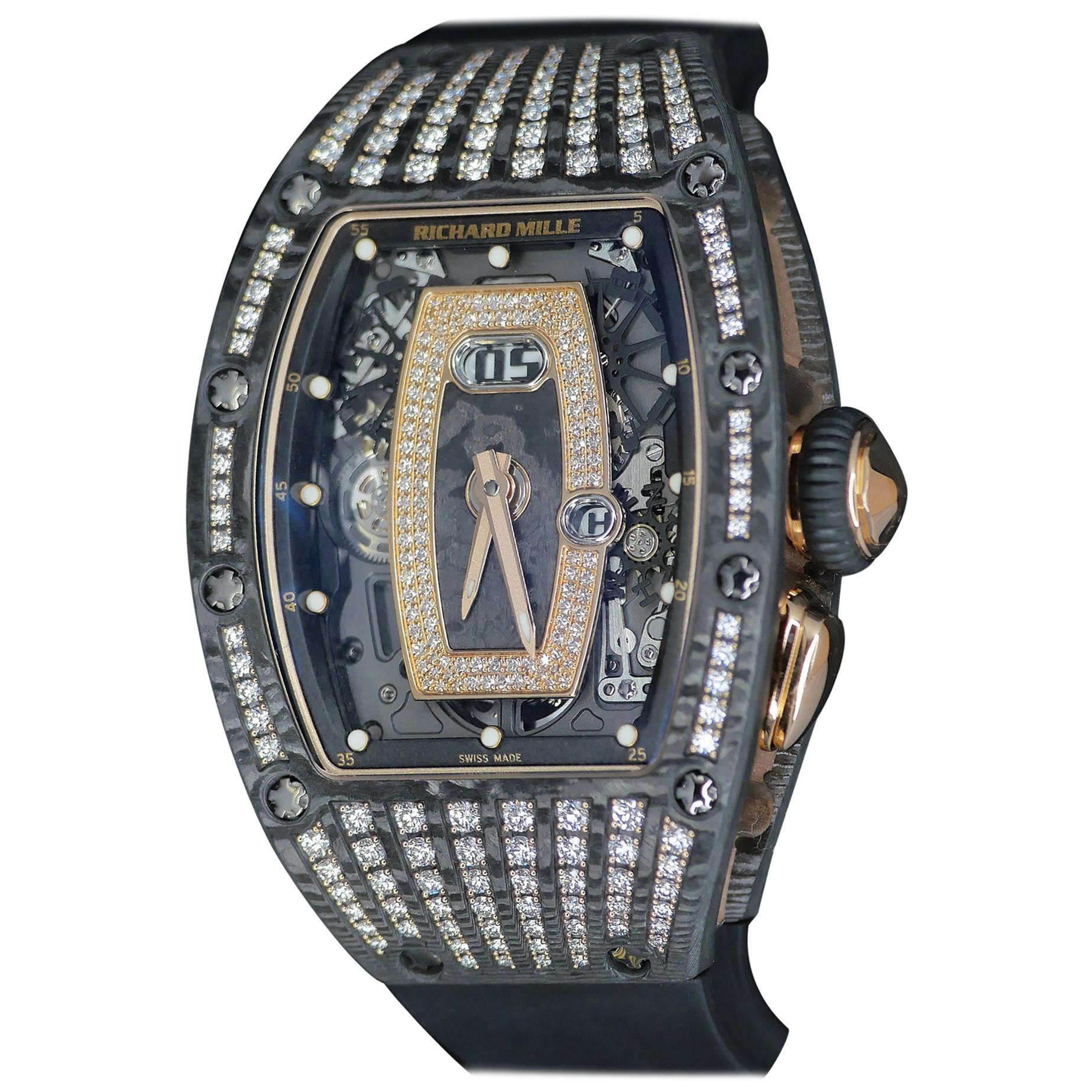Richard Mille Carbon TPT RM037 Skeletonised automatic wristwatch  For Sale
