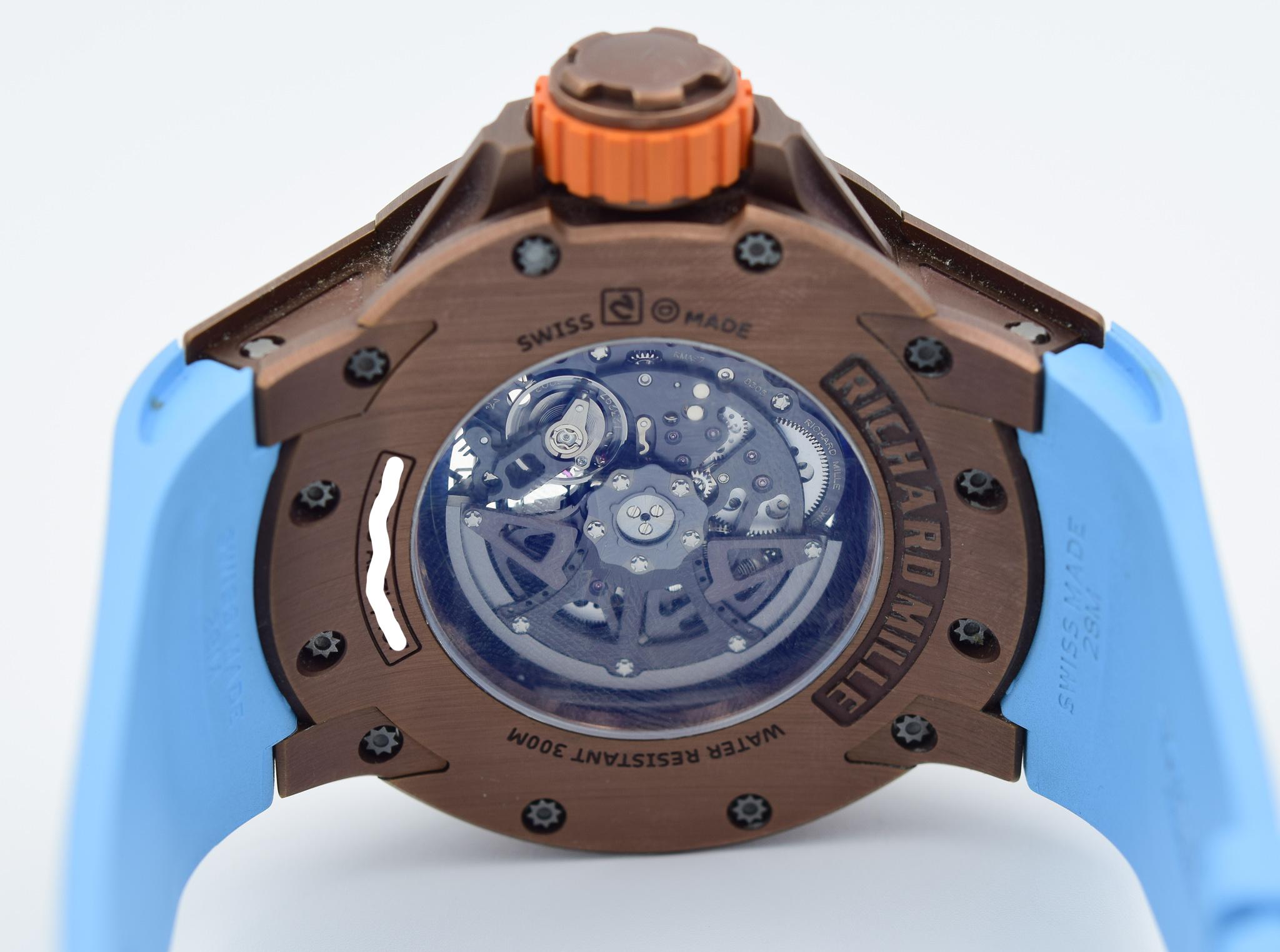 Men's Richard Mille Diver RM028, Brown PVD Titanium Skeleton Dial Automatic