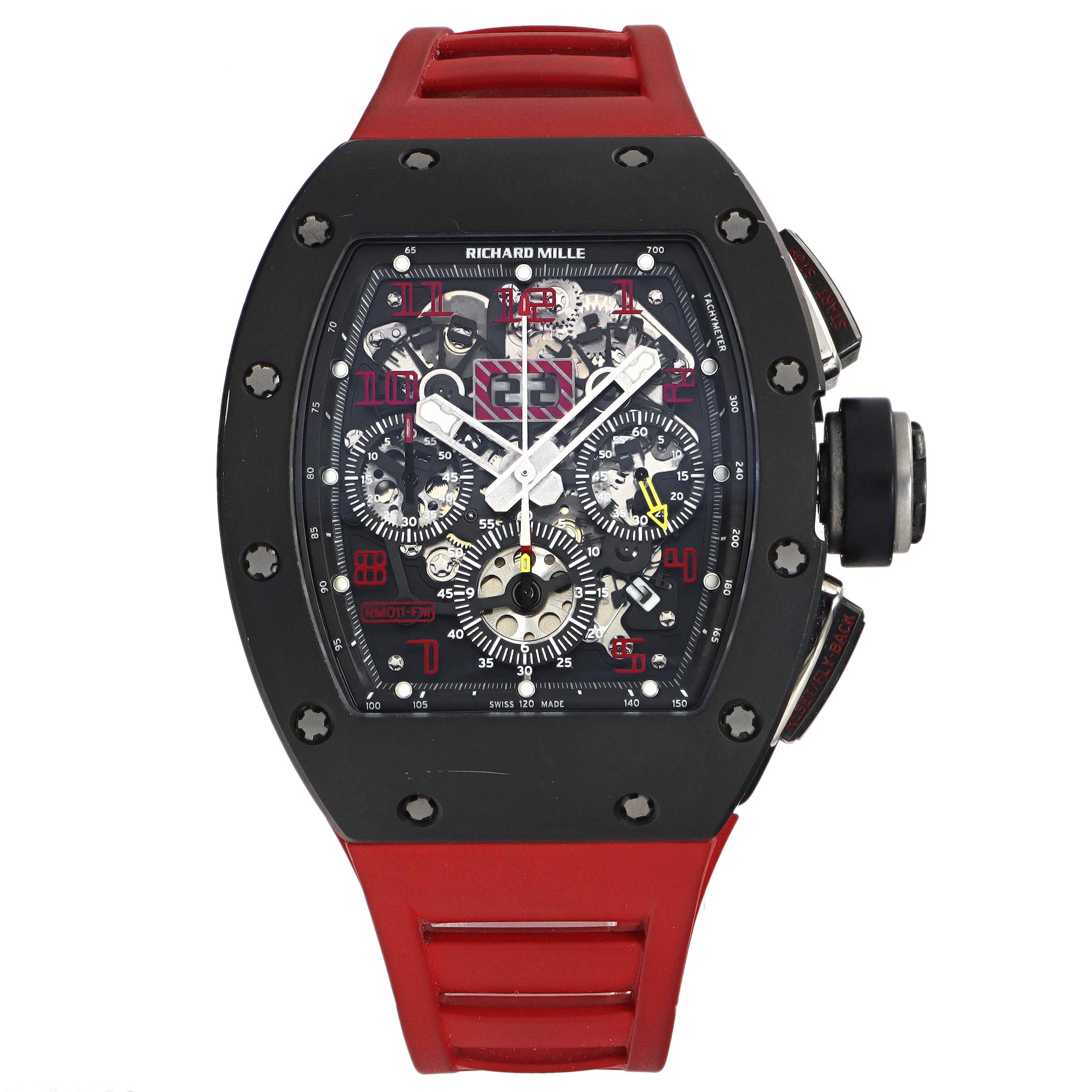 Richard Mille Felipe Massa RM011 Titane Caoutchouc rouge Montre automatique  pour homme sur 1stDibs