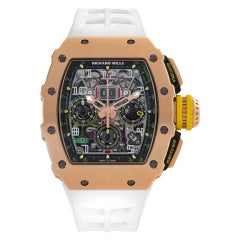 Used Richard Mille Flyback Chronograph 18k gold Automatic Wristwatch Ref RM11-03 RG