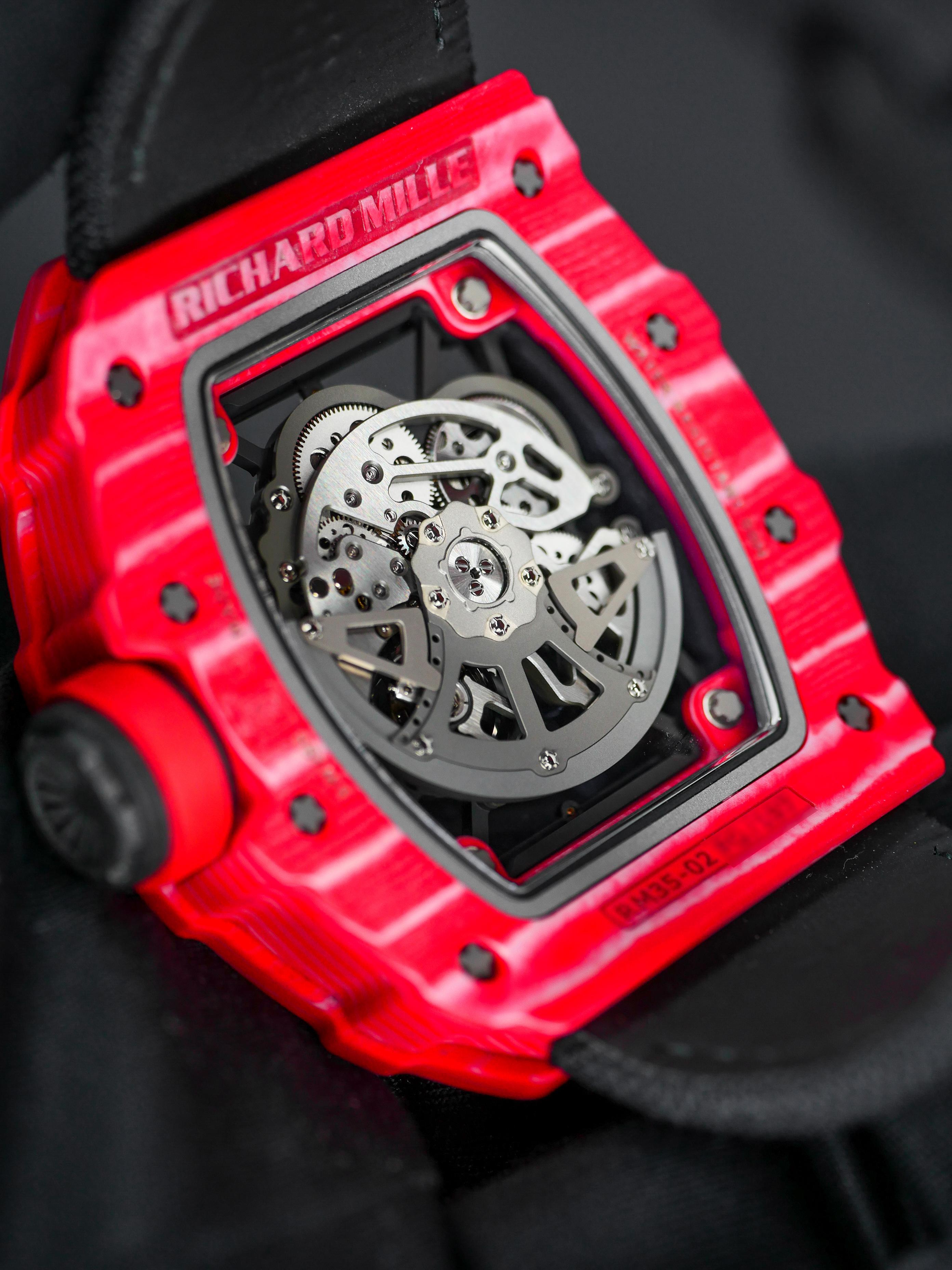 Richard Mille Red Quartz-TPT RM 035-02 Rafael Nadal Automatic Wristwatch For Sale 2
