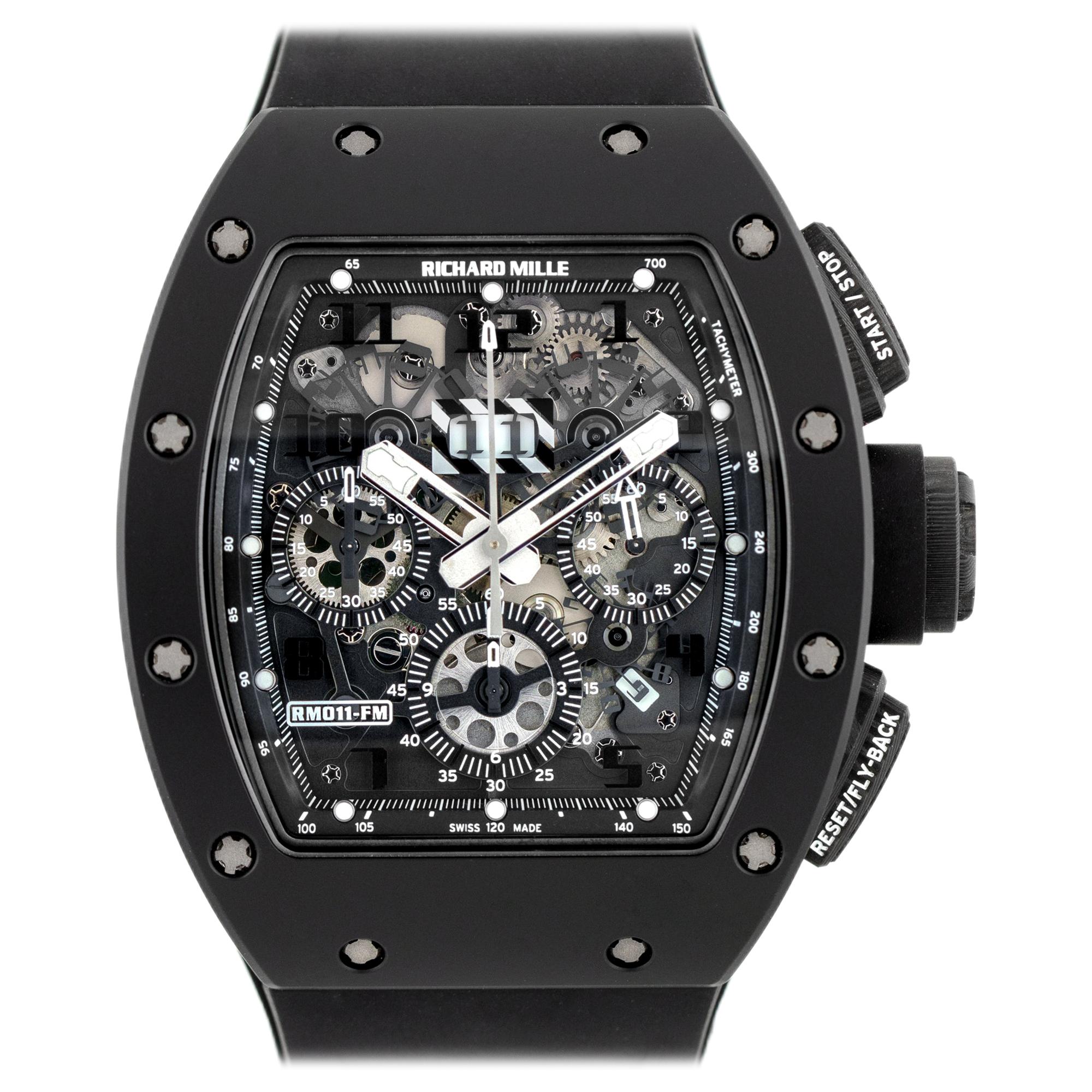 Richard Mille RM 011 Black Phantom Flyback Chronograph Watch