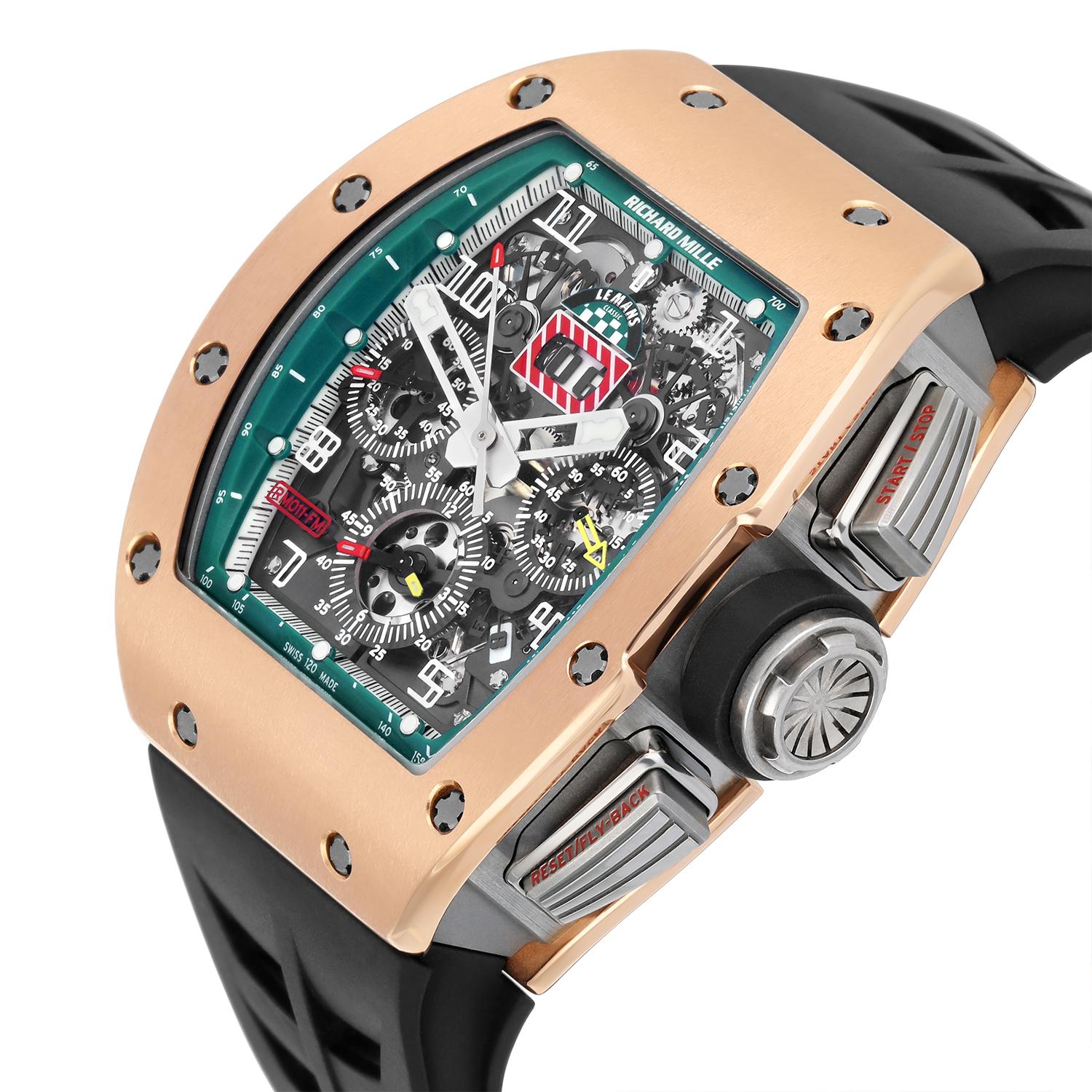Modern Richard Mille RM 011 RM011 AJ RG Felipe Massa Edition Rose Gold and Titanium For Sale