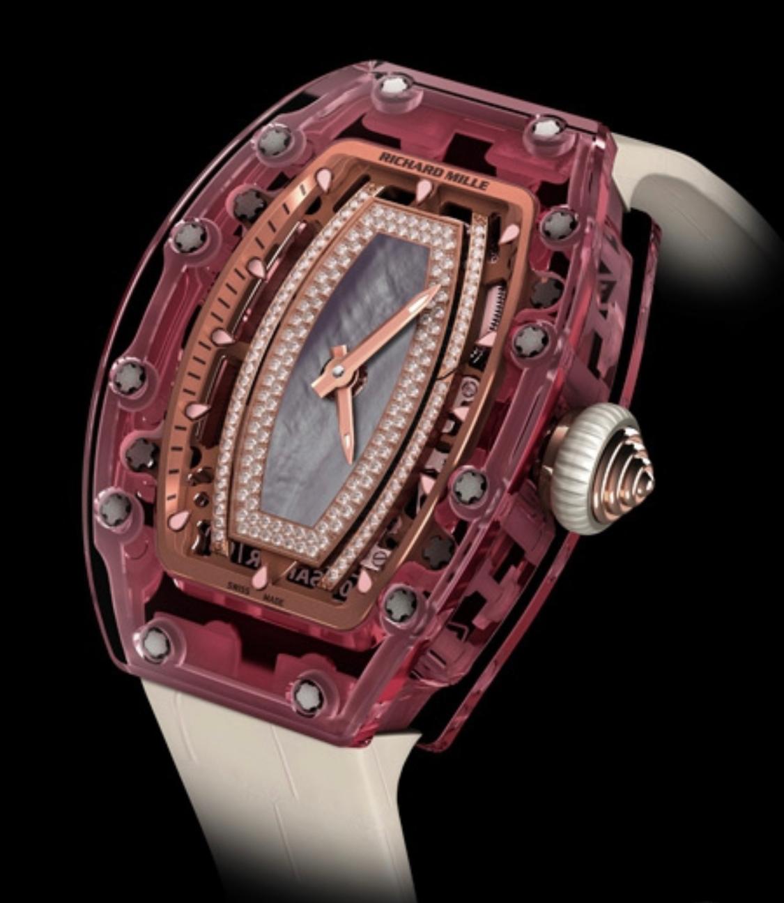 Richard Mille RM 07-02 diamonds pink new lady watch 