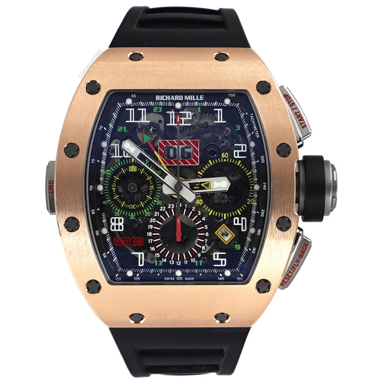 Richard Mille RM 11-02 GMT Rose Gold Titanium Rubber ...