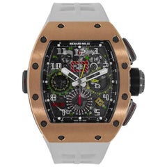Richard Mille RM 11-02 GMT Rose Gold Titanium Rubber Automatic Watch