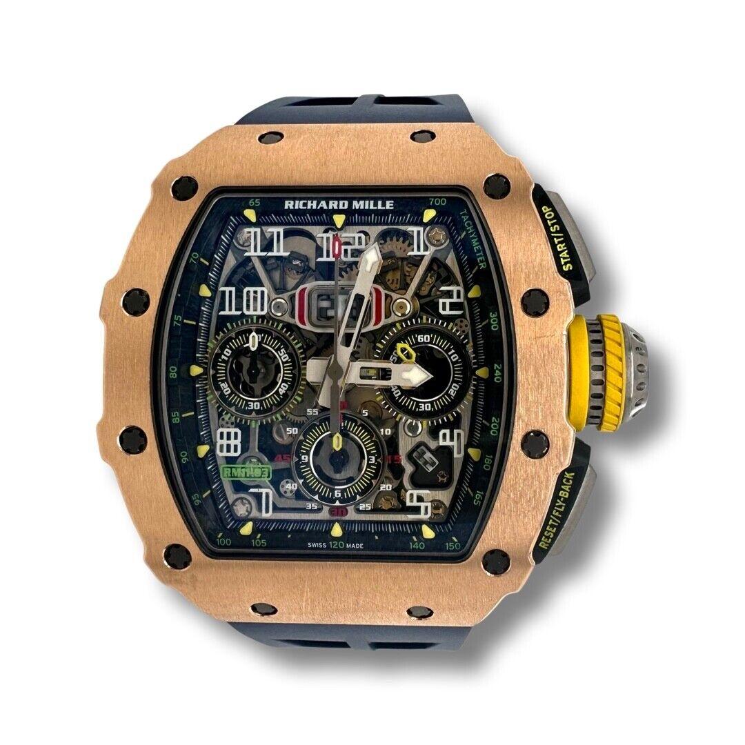 Modern Richard Mille RM 1103 Rose Gold & Titanium Automatic Flyback Chronograph Watch