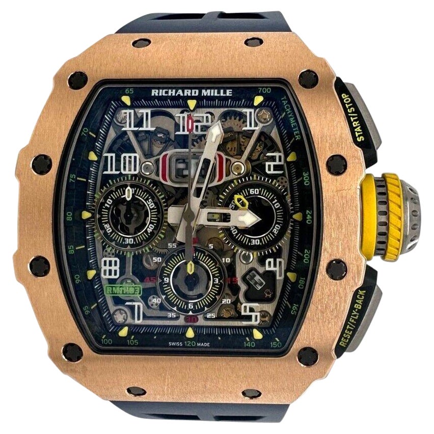 Richard Mille RM 1103 Rose Gold & Titanium Automatic Flyback Chronograph Watch For Sale