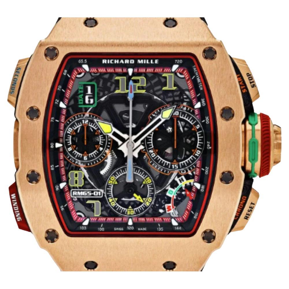 Richard Mille RM 65-01 Automatik-Chronograph Voll-Roségold