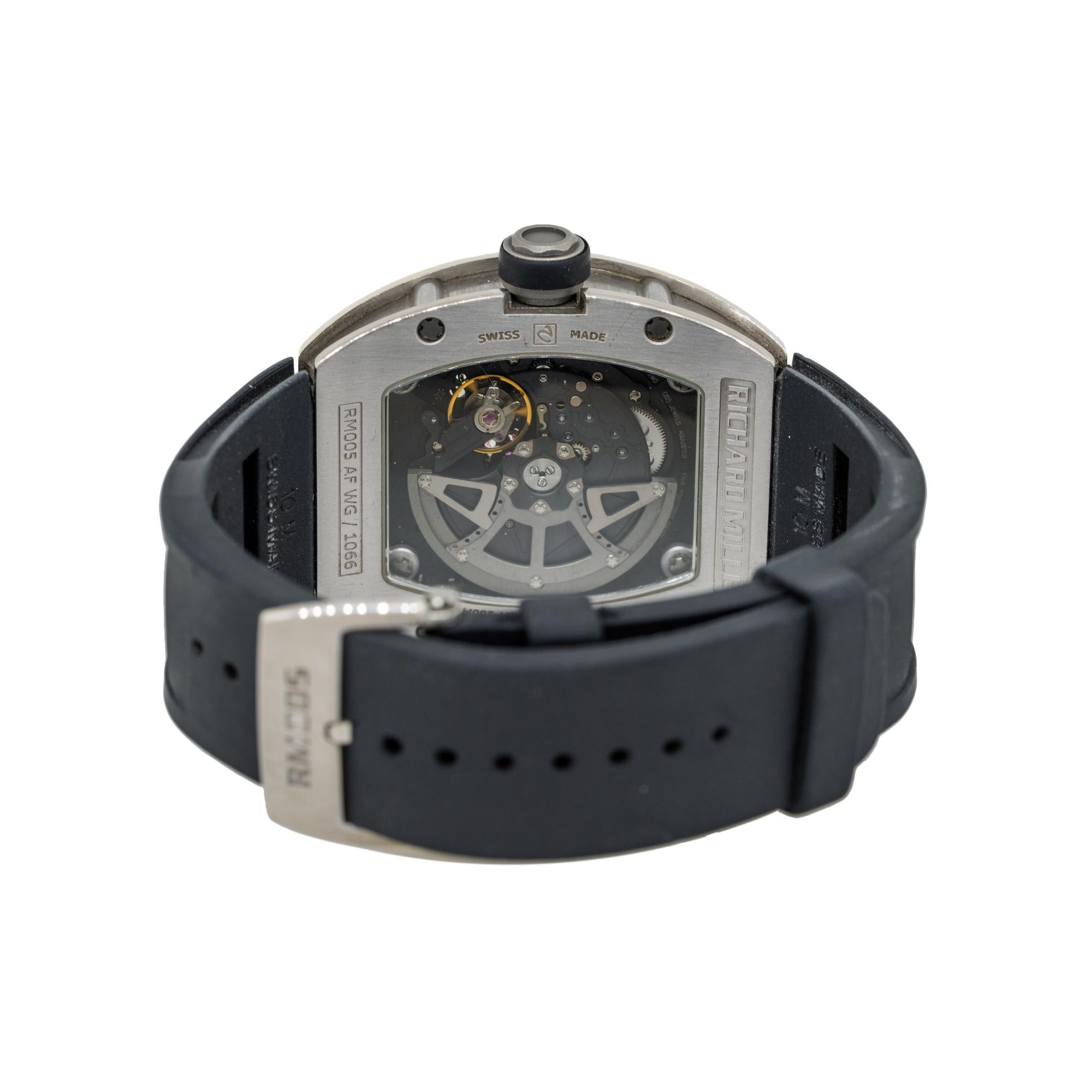18 Karat Weißgold Diamant-Zifferblatt von Mille RM005 für Damen oder Herren