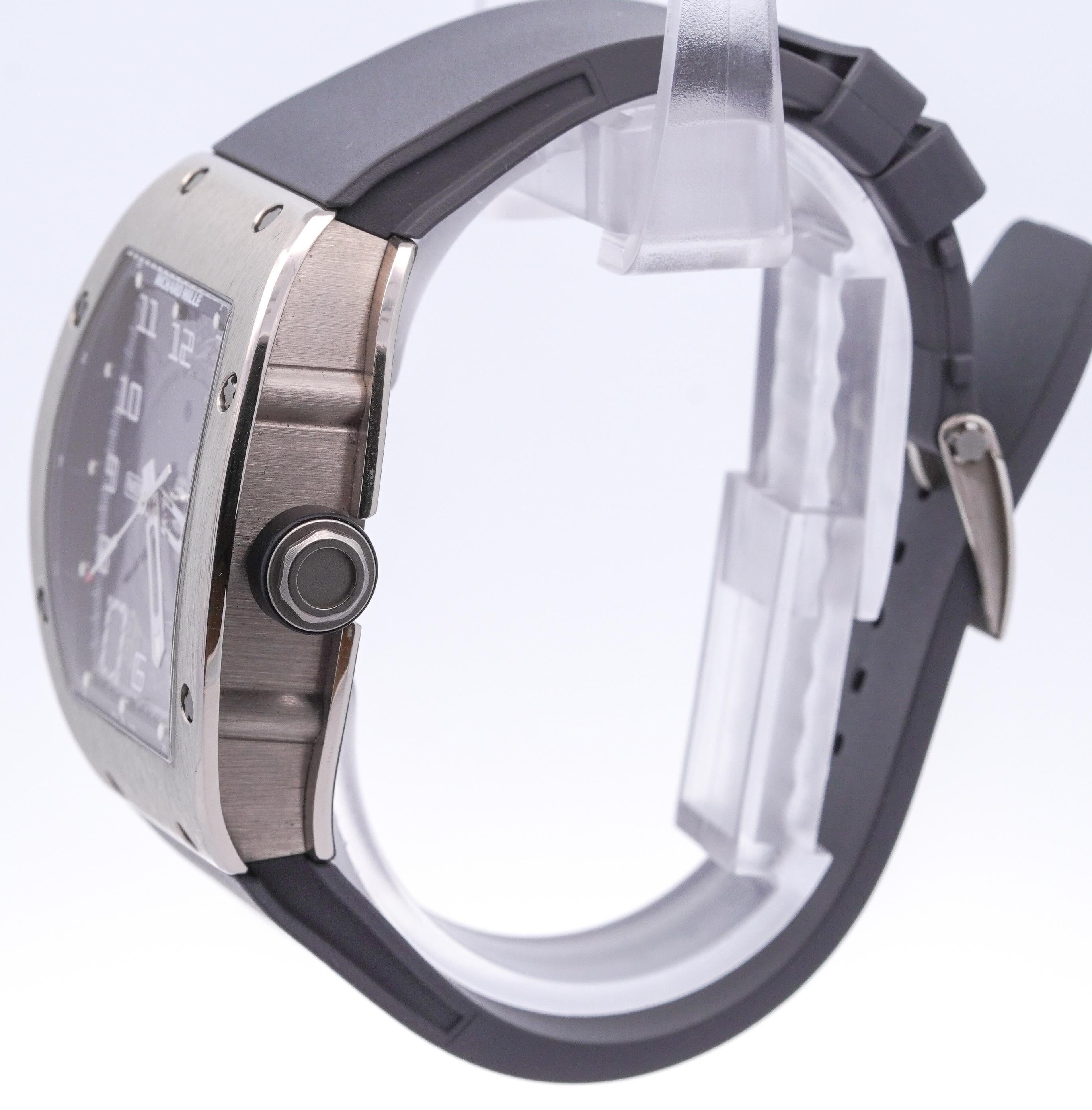Femenino o masculino Reloj Richard Mille RM005 Automático Esqueleto Esfera Oro Blanco Correa de Caucho Gris en venta