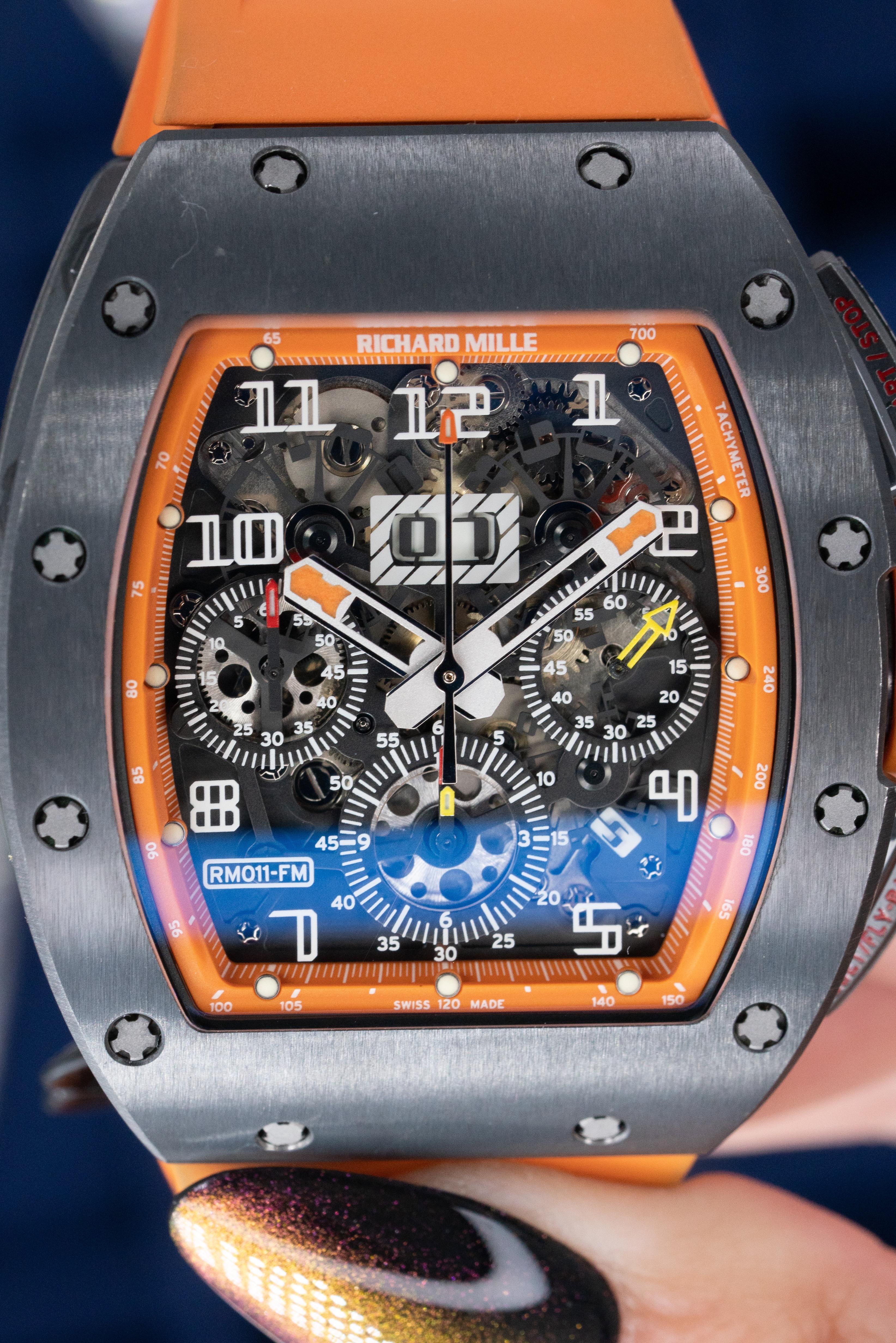 Richard Mille RM011-FM Titanium Orange Storm Watch For Sale 2