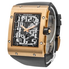 Richard Mille RM016 Extra Thin 18 Carat Rose Gold Grey Rubber Strap