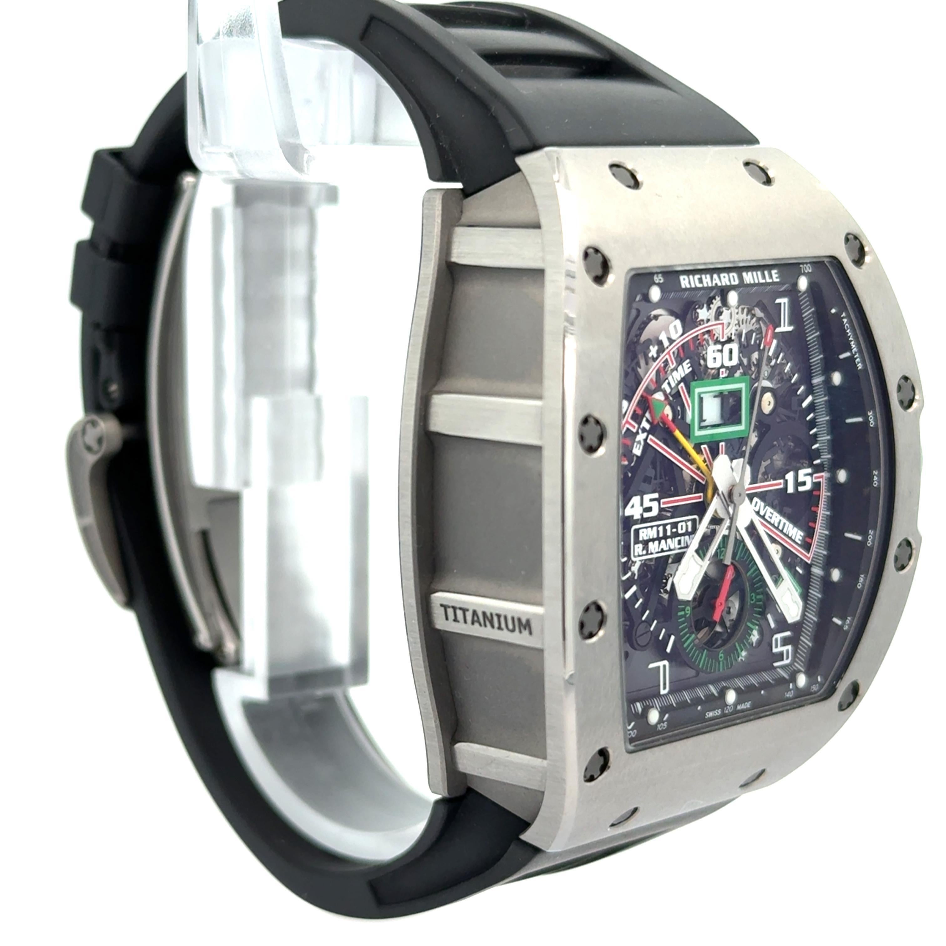 Richard Mille RM11-01 Roberto Mancini Flyback Chronograph Orologio da polso in titanio in vendita 2