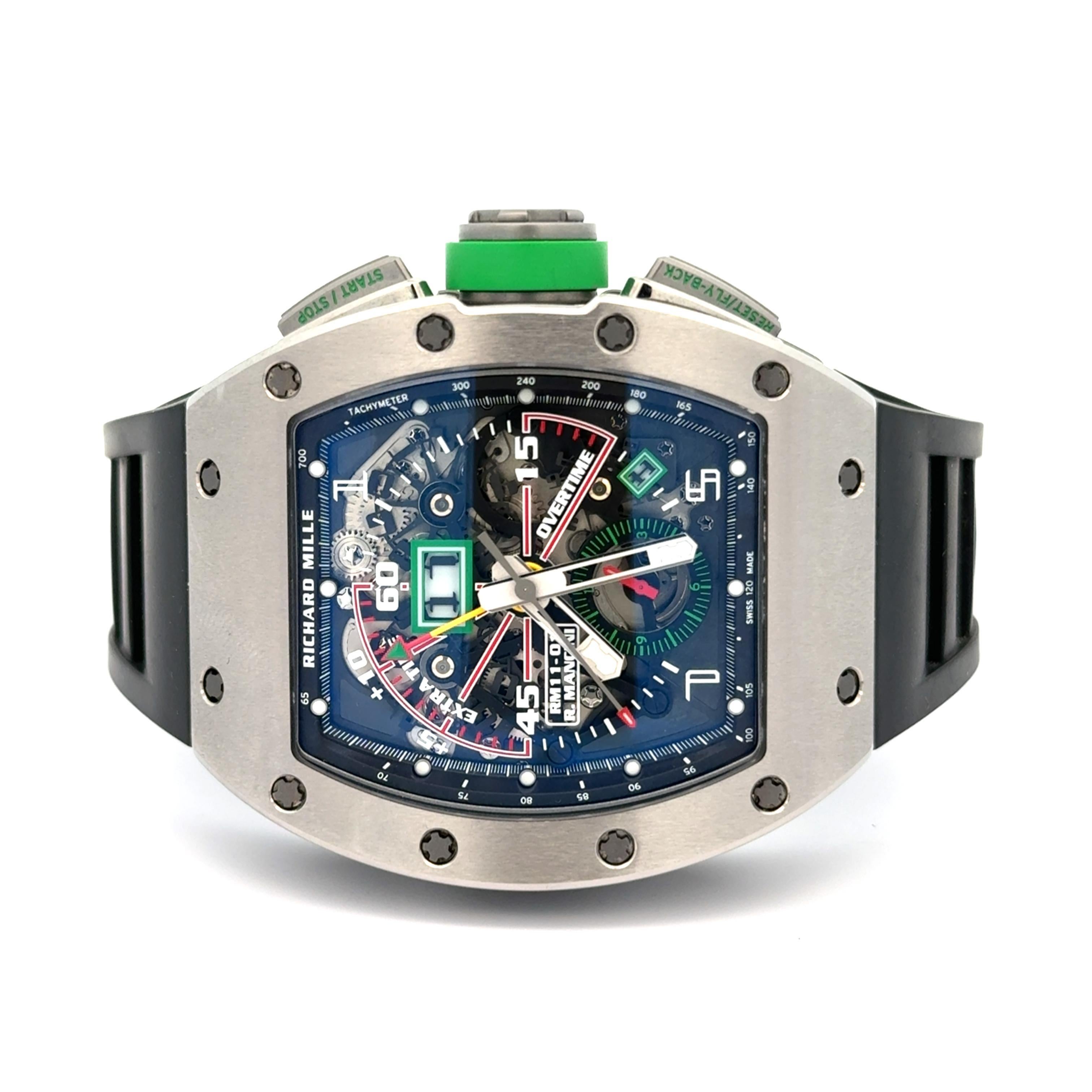 Richard Mille RM11-01 Roberto Mancini Flyback Chronograph Orologio da polso in titanio in vendita 3