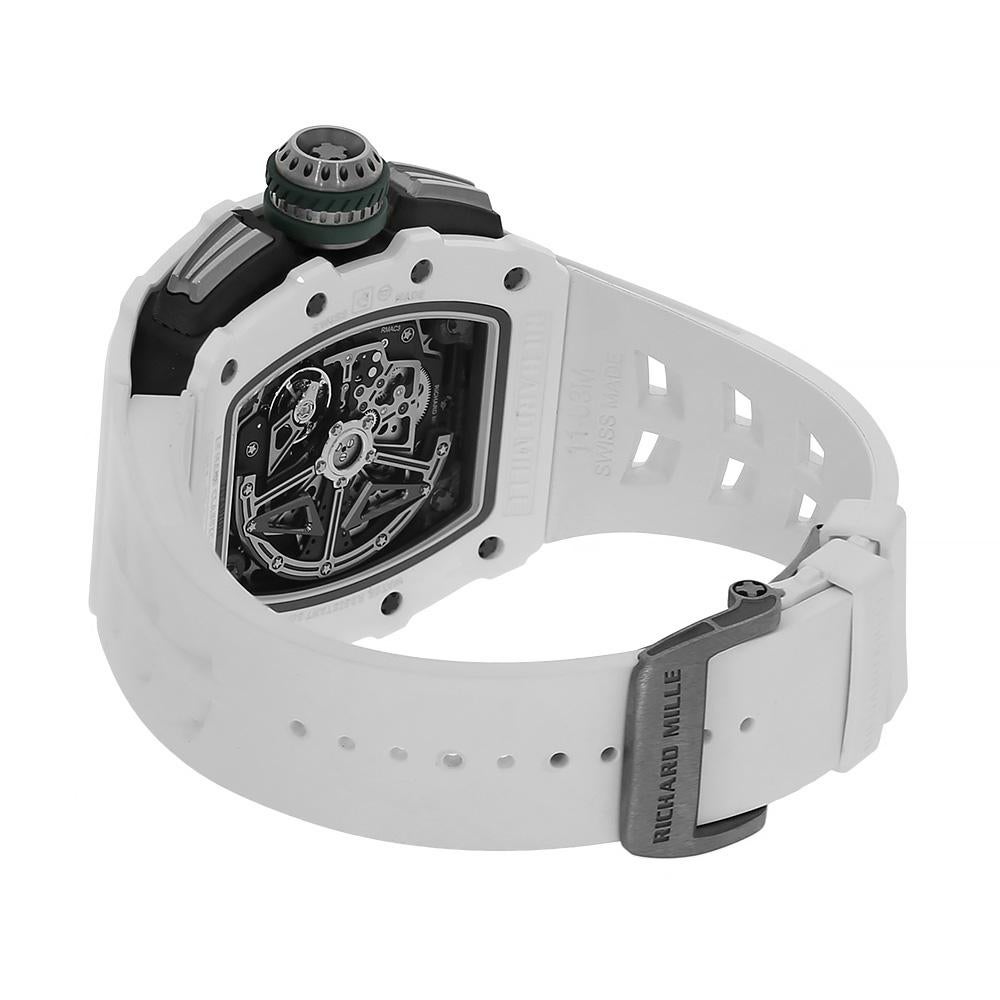 Richard Mille RM11-03 Le Mans Classic White ATZ Ceramic Flyback Chronographe Excellent état - En vente à New York, NY