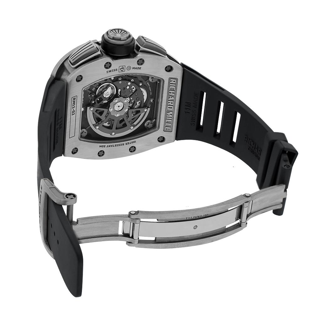 Modern Richard Mille Titanium Chronograph Dual Time Zone Watch RM11-02