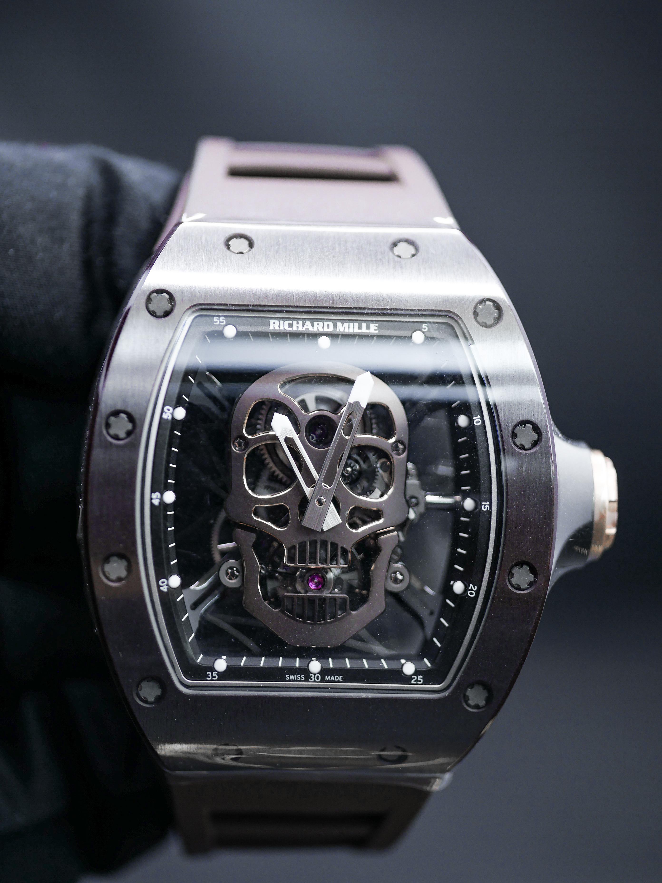 richard mille skull watch