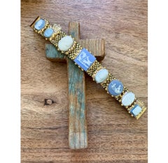Richard Minadeo Blue Wedgwood Cameo Bracelet