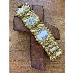 Richard Minadeo Coral & Cream Cameo Double Bracelet