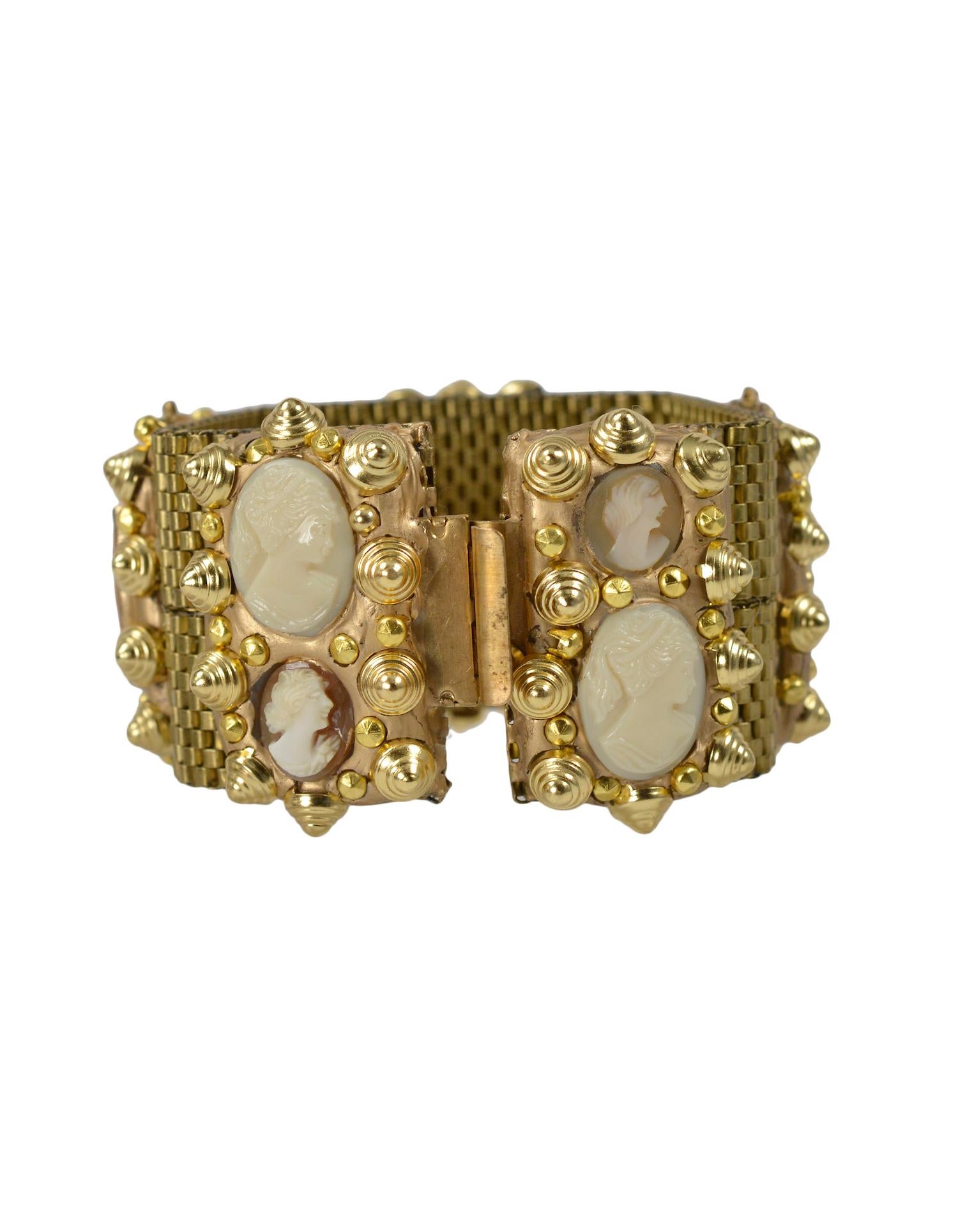 Richard Minadeo Coral & Cream Cameo Double Bracelet 1