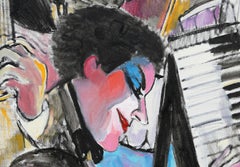 Low Down Blues, Large Colorful Modern Oil Painting by Earl Linderman