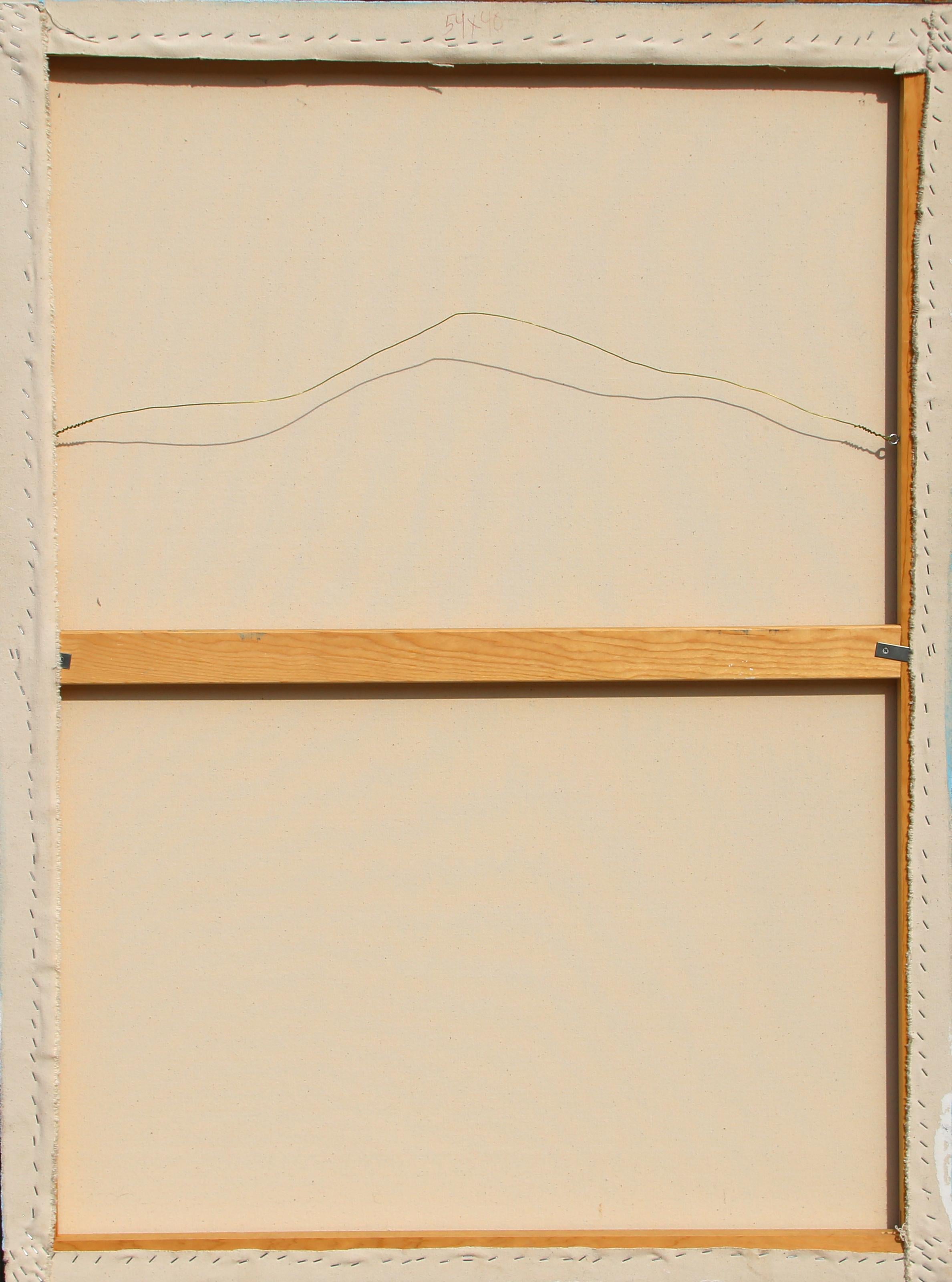 Windowsill, grande peinture à l'huile photoréaliste de Richard Mizdal en vente 3