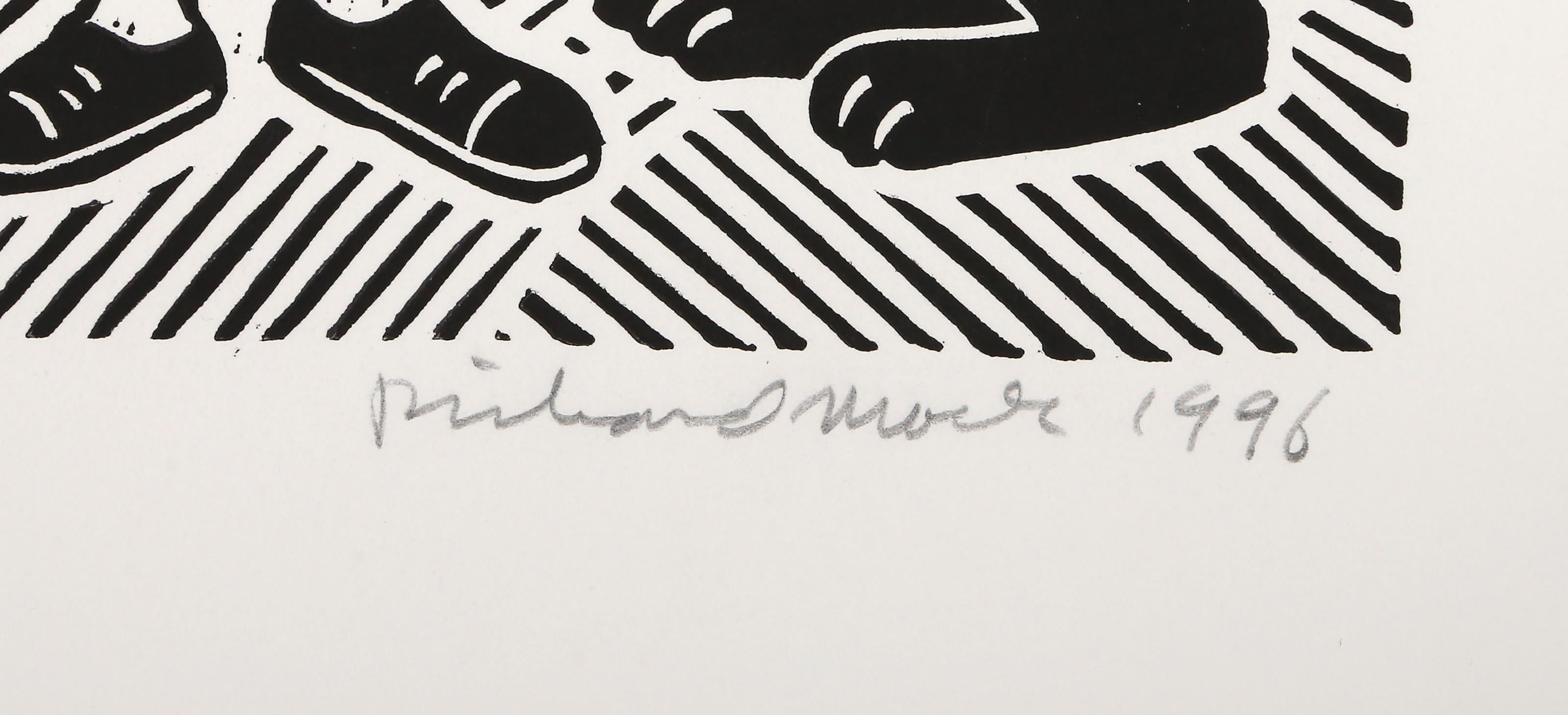 All American Family, Linograbado Pop Art de Richard Mock en venta 3
