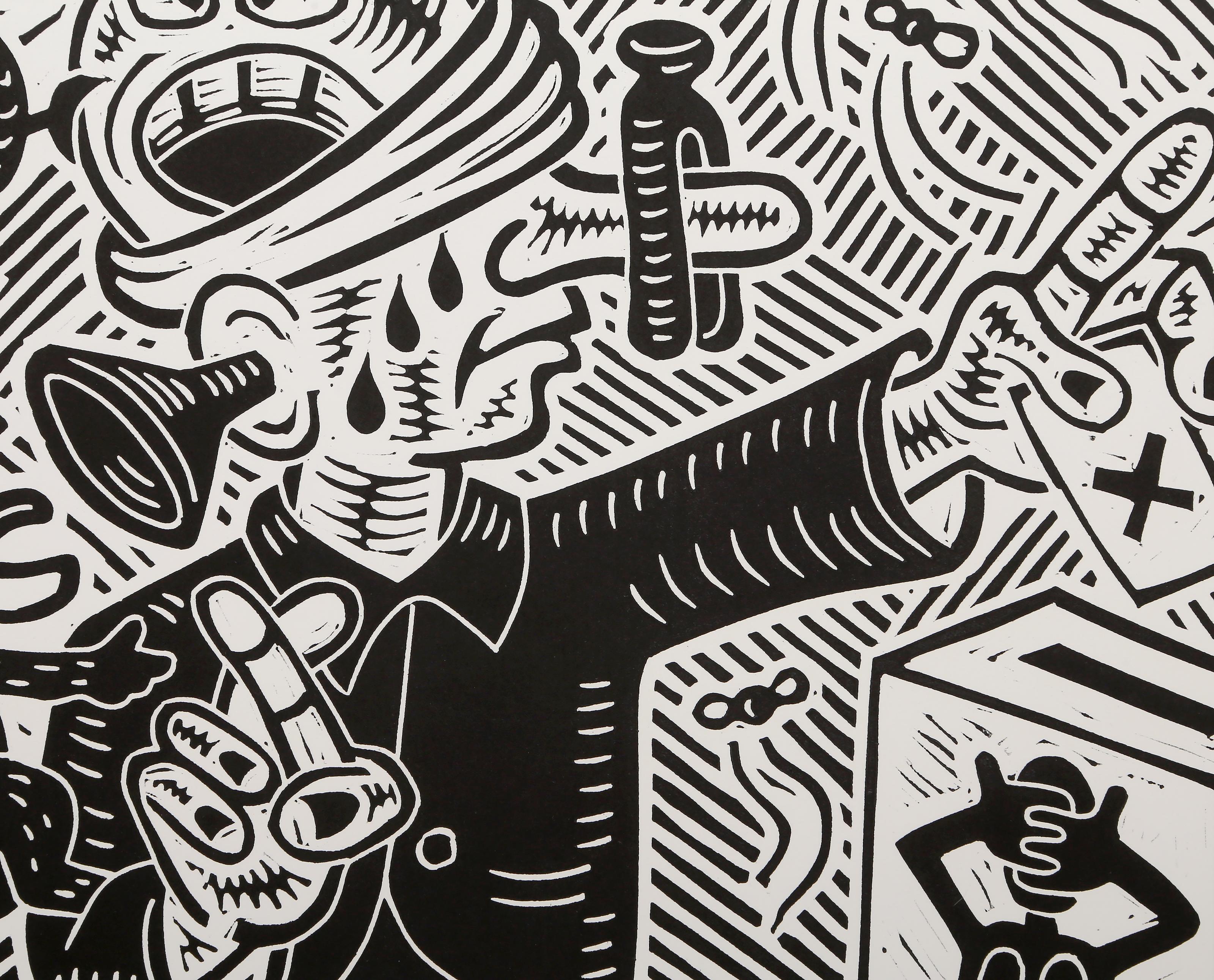All American Voter, Pop Art Linocut by Richard Mock For Sale 1