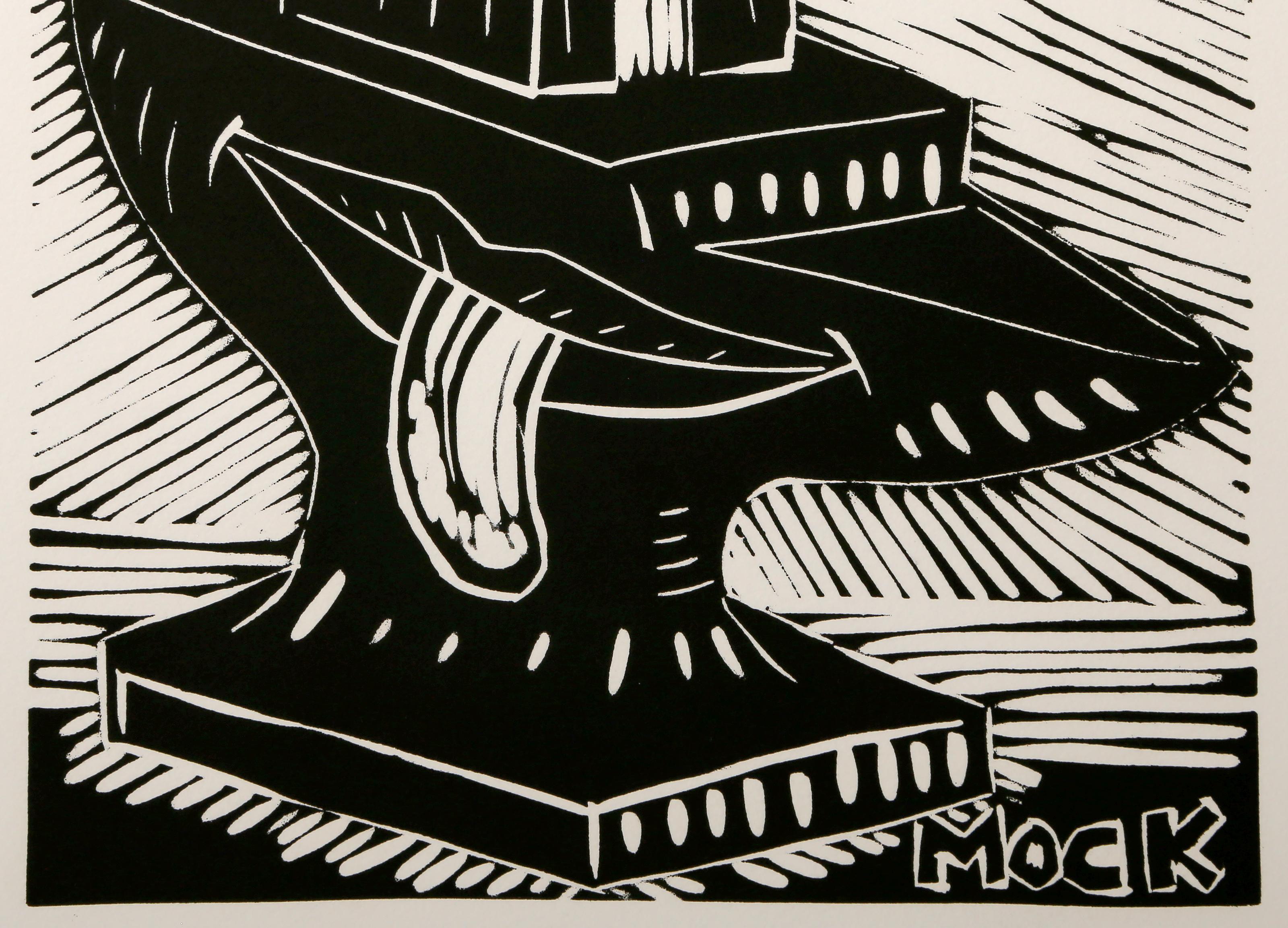 Enclume, Linogravure Pop Art de Richard Mock en vente 2
