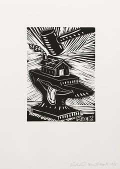 Enclume, Linogravure Pop Art de Richard Mock