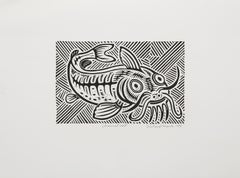 Channel Cat, Pop Art Linocut by Richard Mock