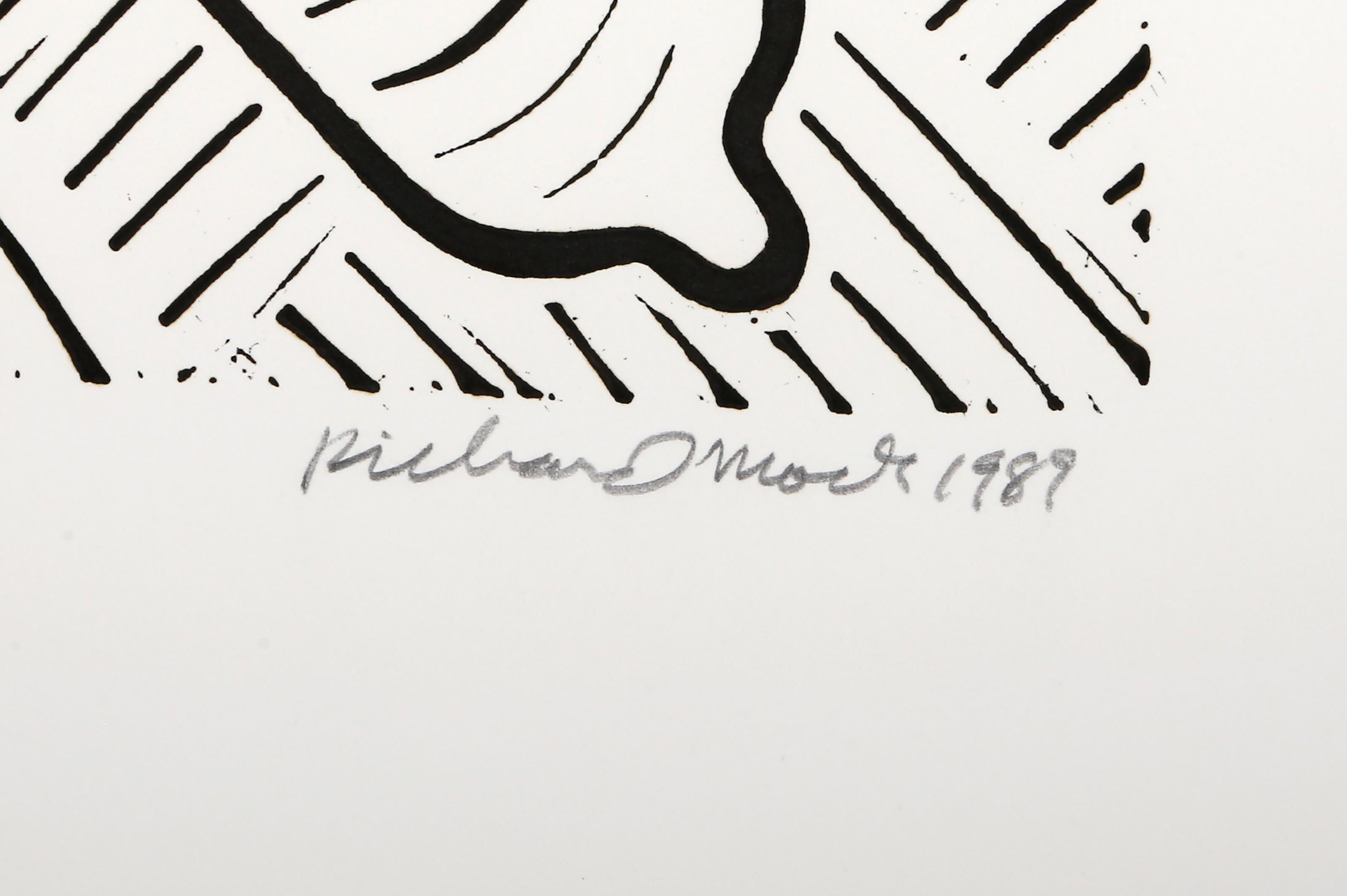 Hombre Condón, Linograbado Pop Art de Richard Mock en venta 2