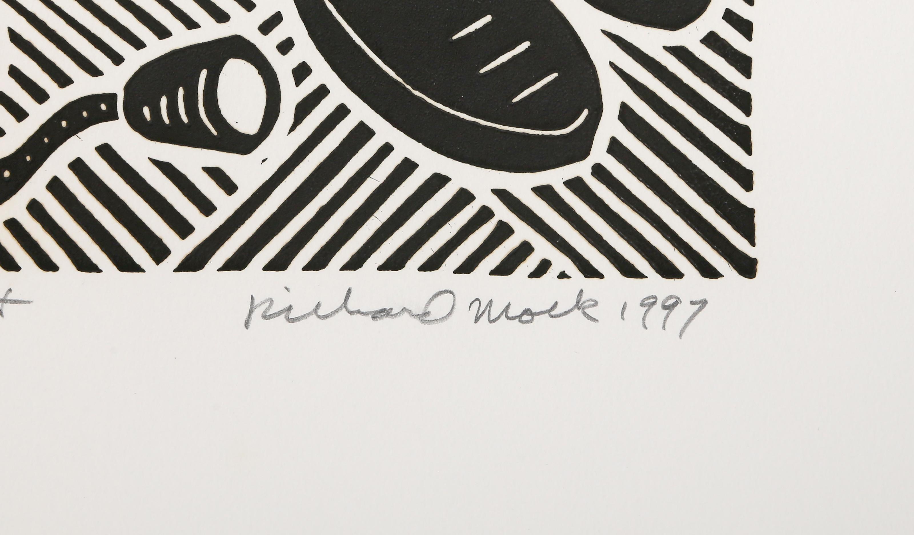 Confianza Doctor Paciente, Linograbado Pop Art de Richard Mock en venta 2