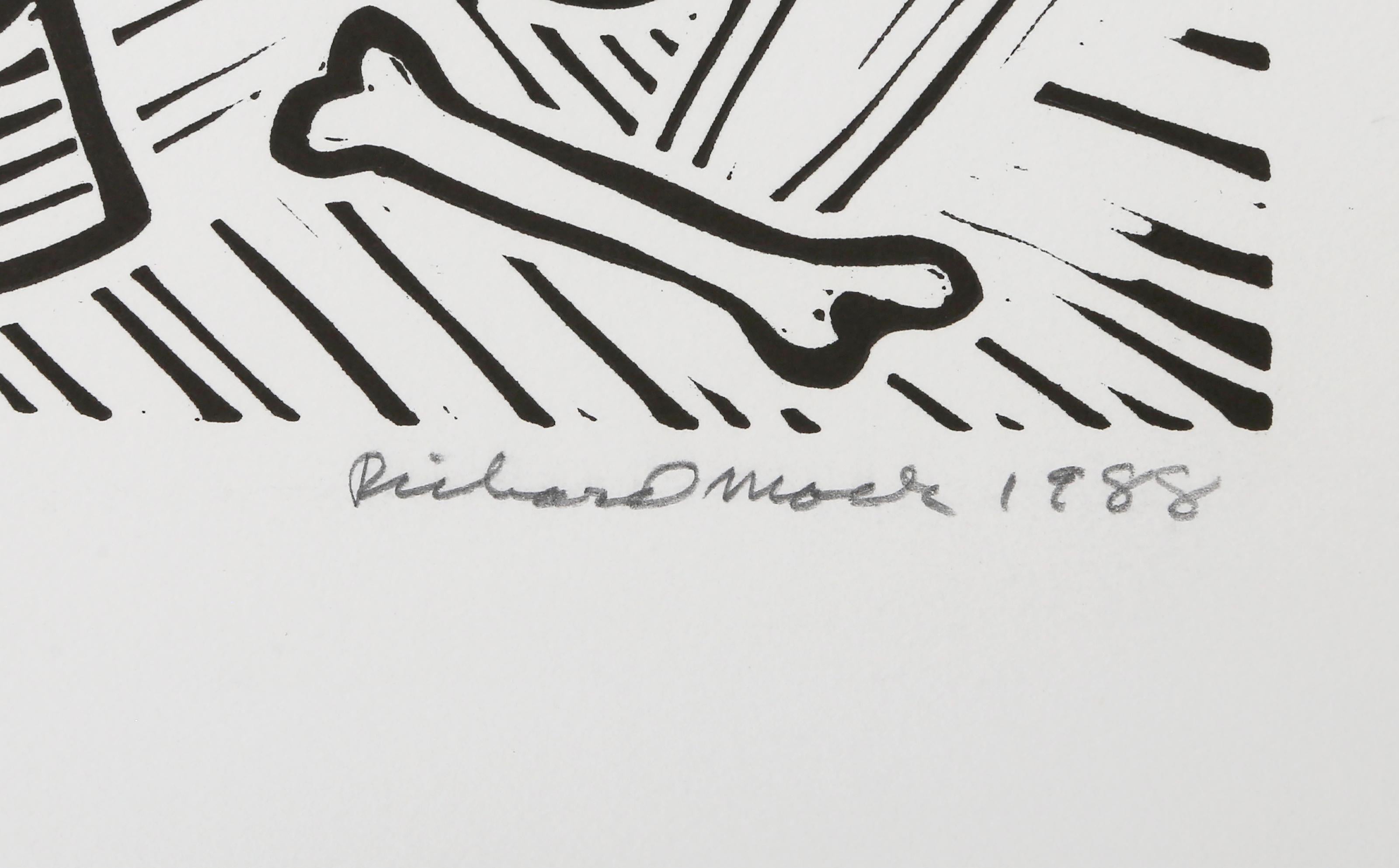 Homeless, Linogravure Pop Art de Richard Mock en vente 2