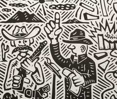 Montana Man, Pop Art Linocut by Richard Mock