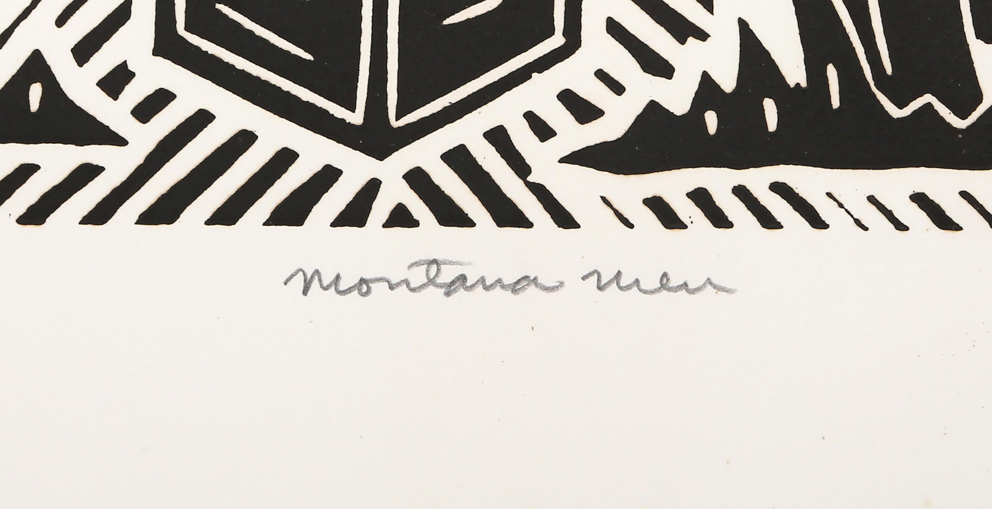 Montana Man, Pop Art Linocut by Richard Mock For Sale 4