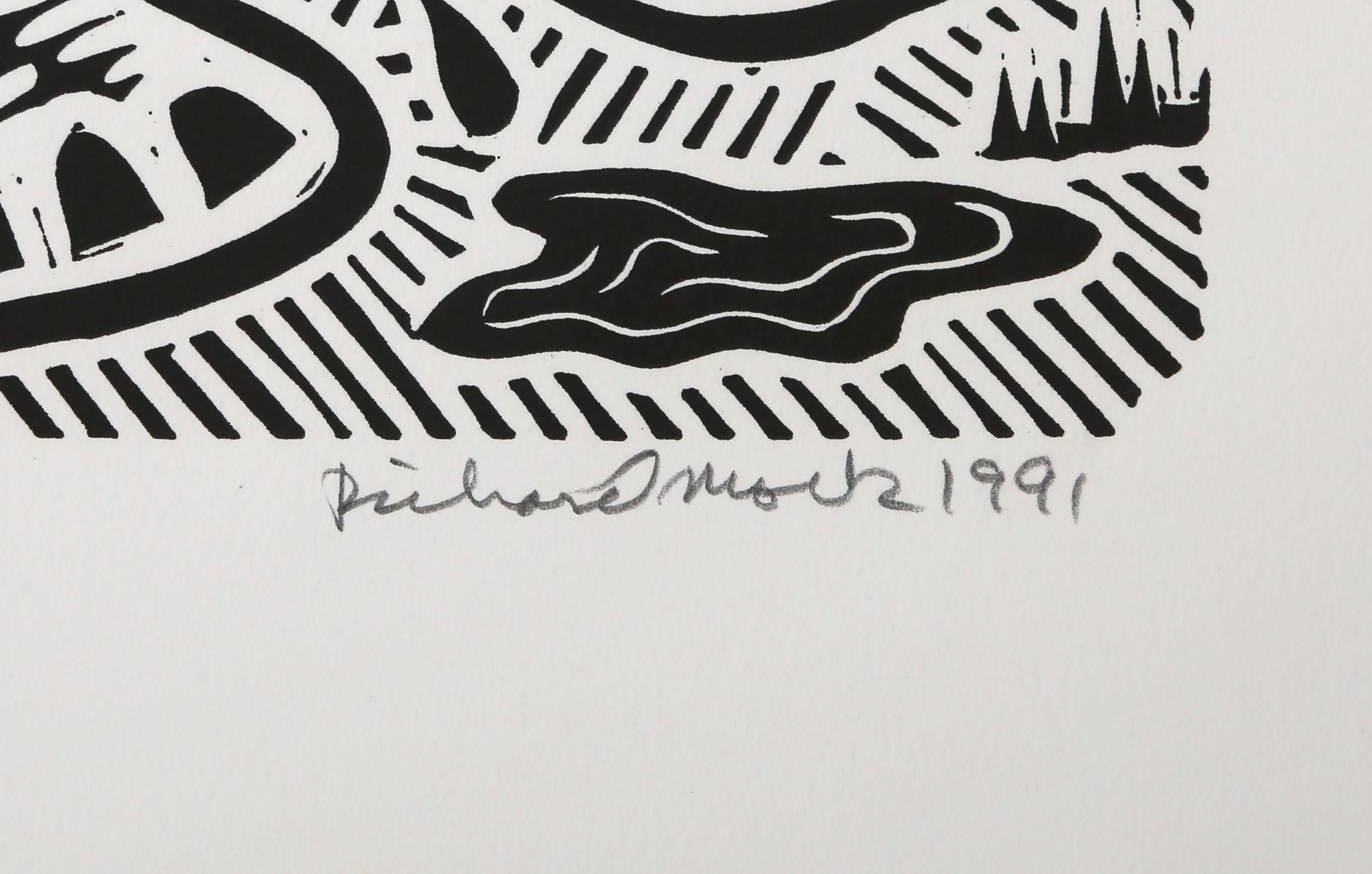 Tortuga alce, linograbado Pop Art de Richard Mock en venta 2