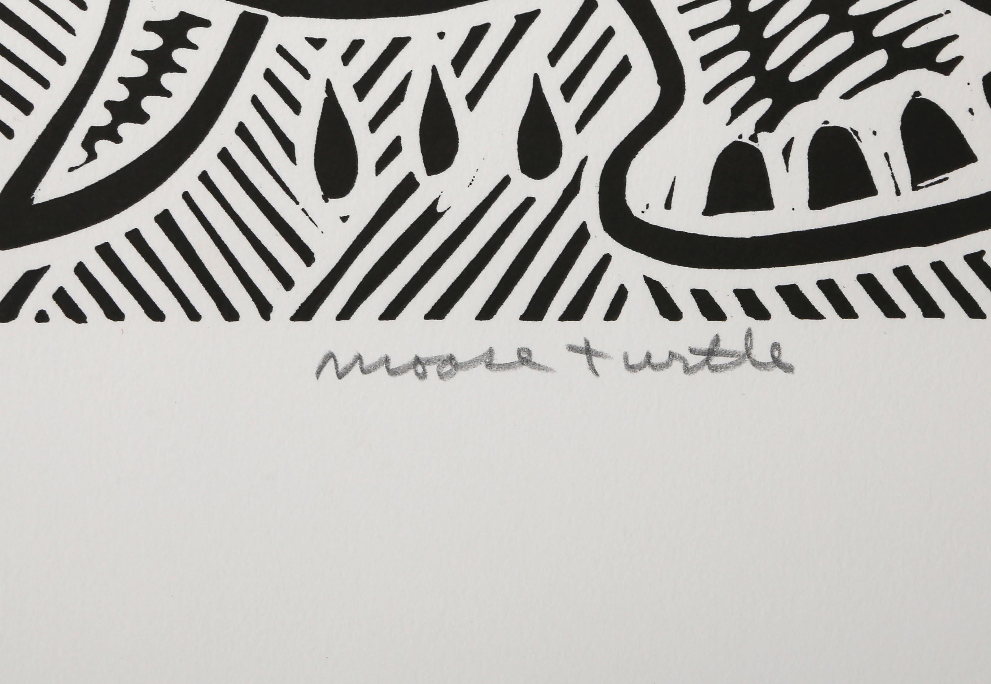 Tortuga alce, linograbado Pop Art de Richard Mock en venta 3