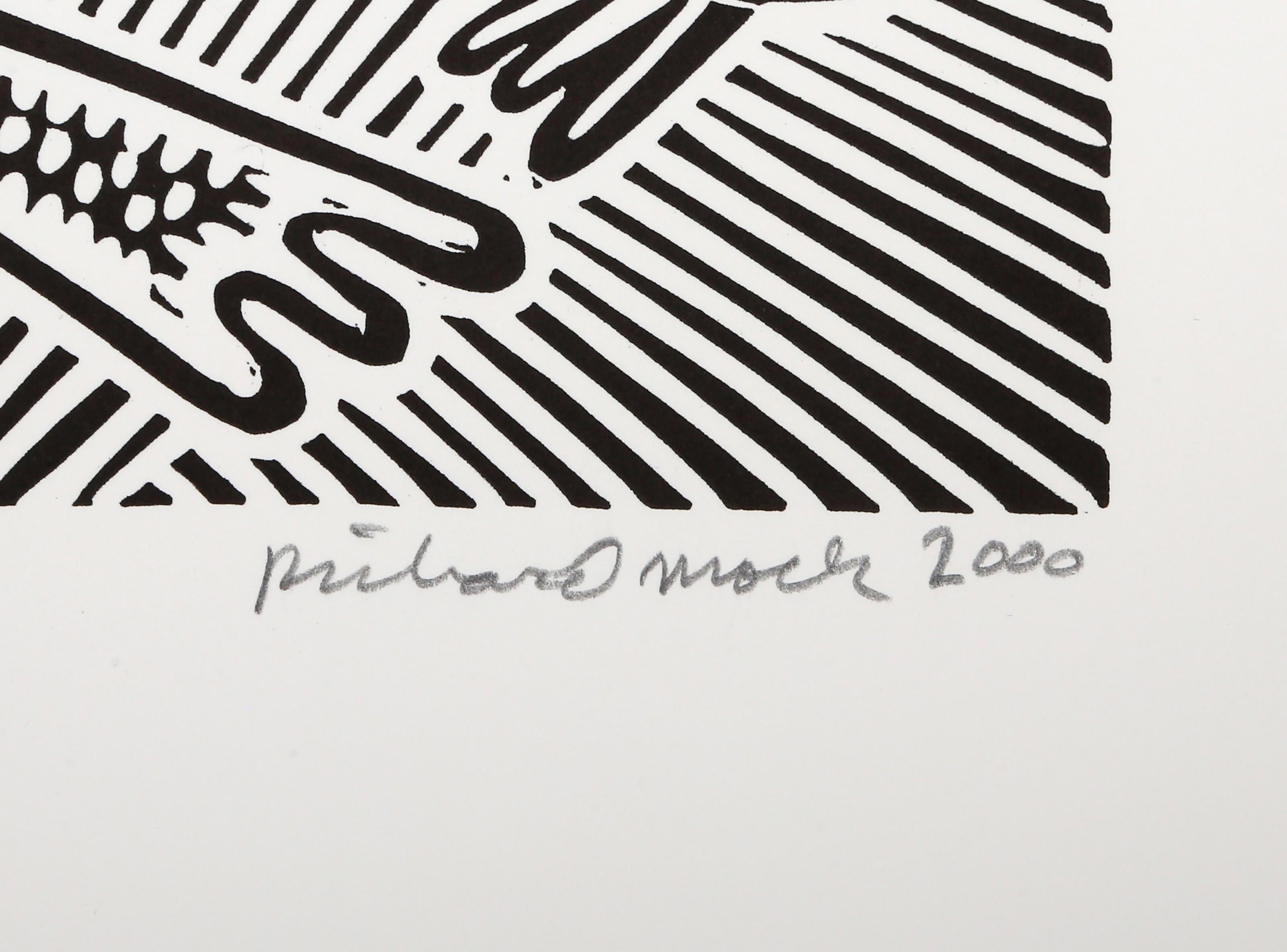 Pingüino Ozono, Linograbado Pop Art de Richard Mock en venta 2