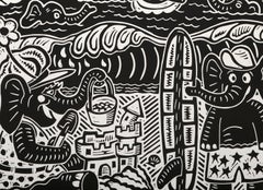 Republicans, Pop Art Linocut by Richard Mock