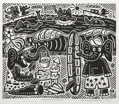 Republicanos, Linograbado Pop Art de Richard Mock