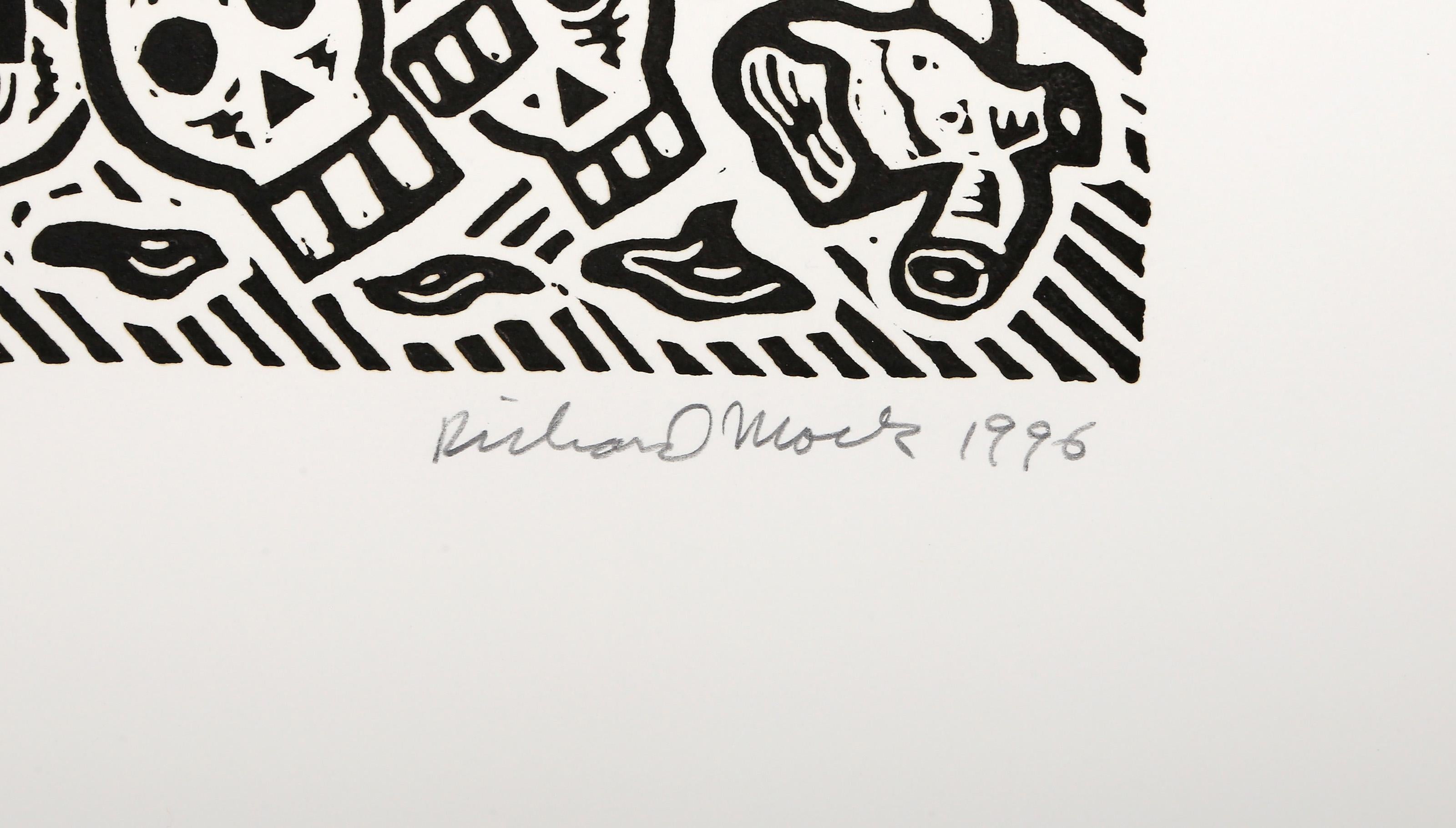 Smart Bomb, Pop Art Linocut by Richard Mock For Sale 2