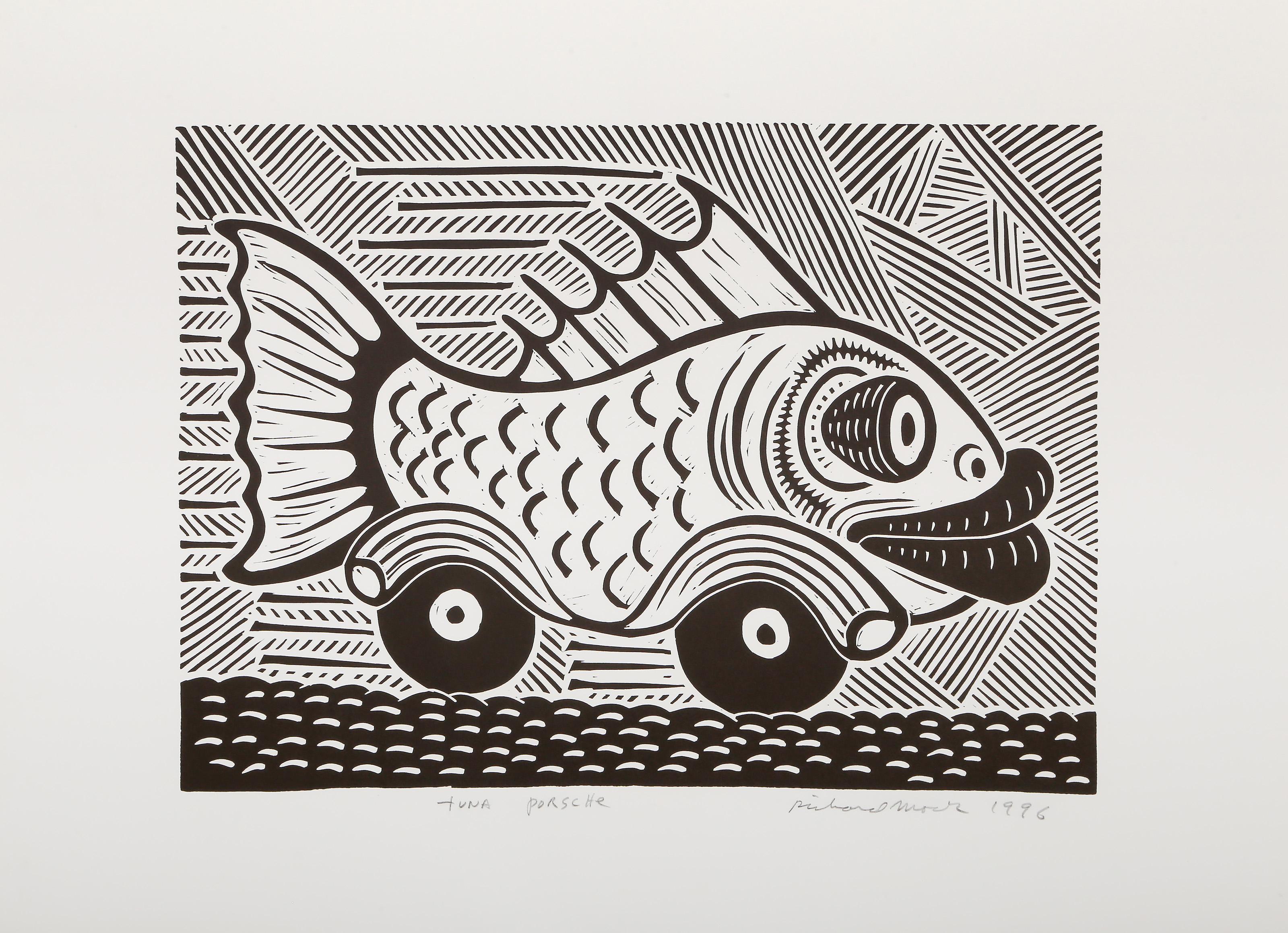 Tuna Porsche, Linograbado Pop Art de Richard Mock en venta 1